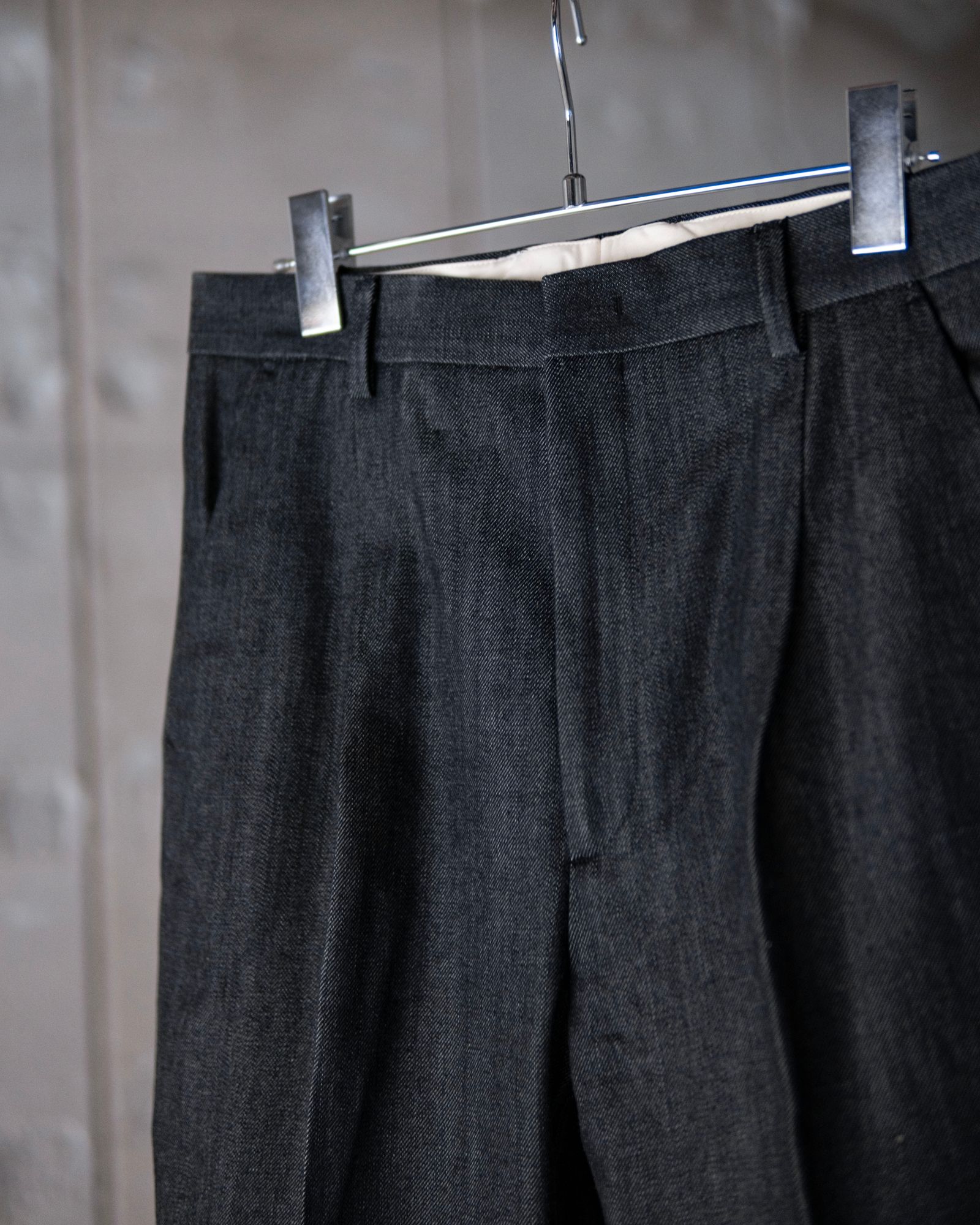 "O" COMBED COMPACT DENIM / BLACK