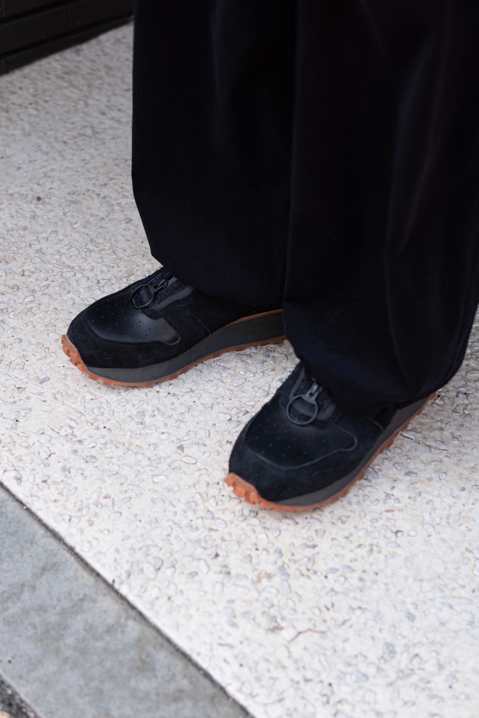 Zip & gore runner / Black