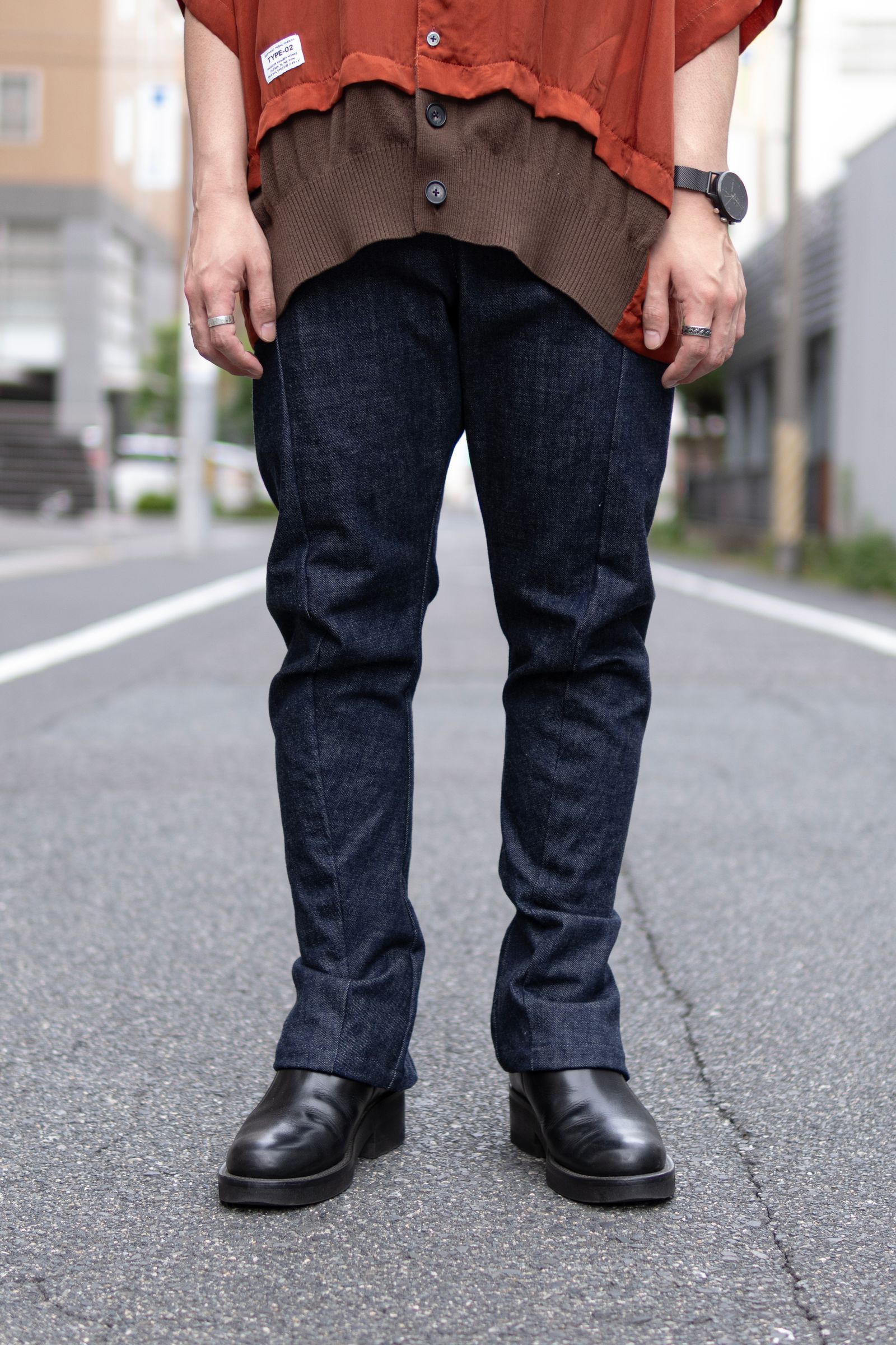 Three-D 12oz bottom / indigo