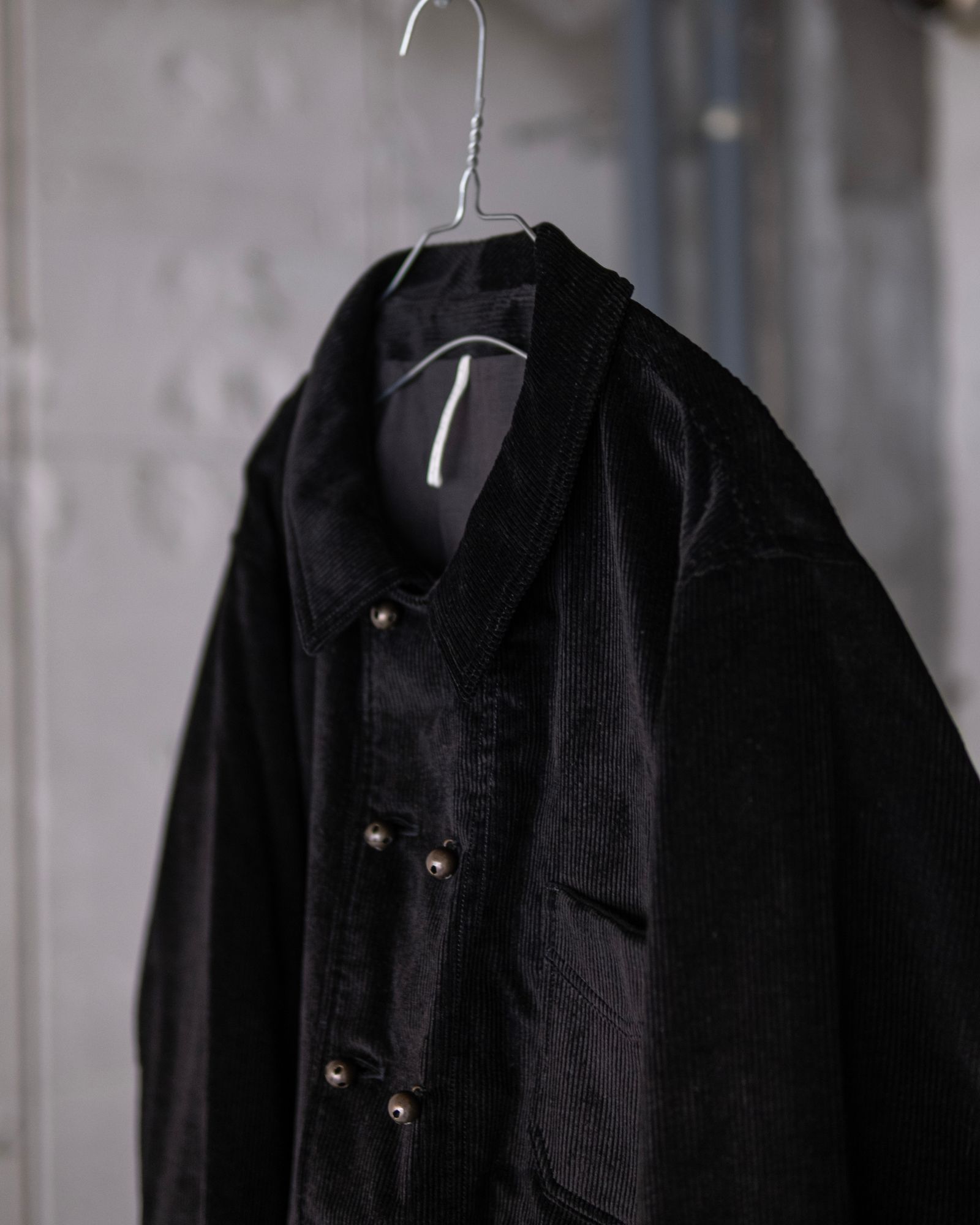 DOUBLE BREASTED COVERALL / BLACK