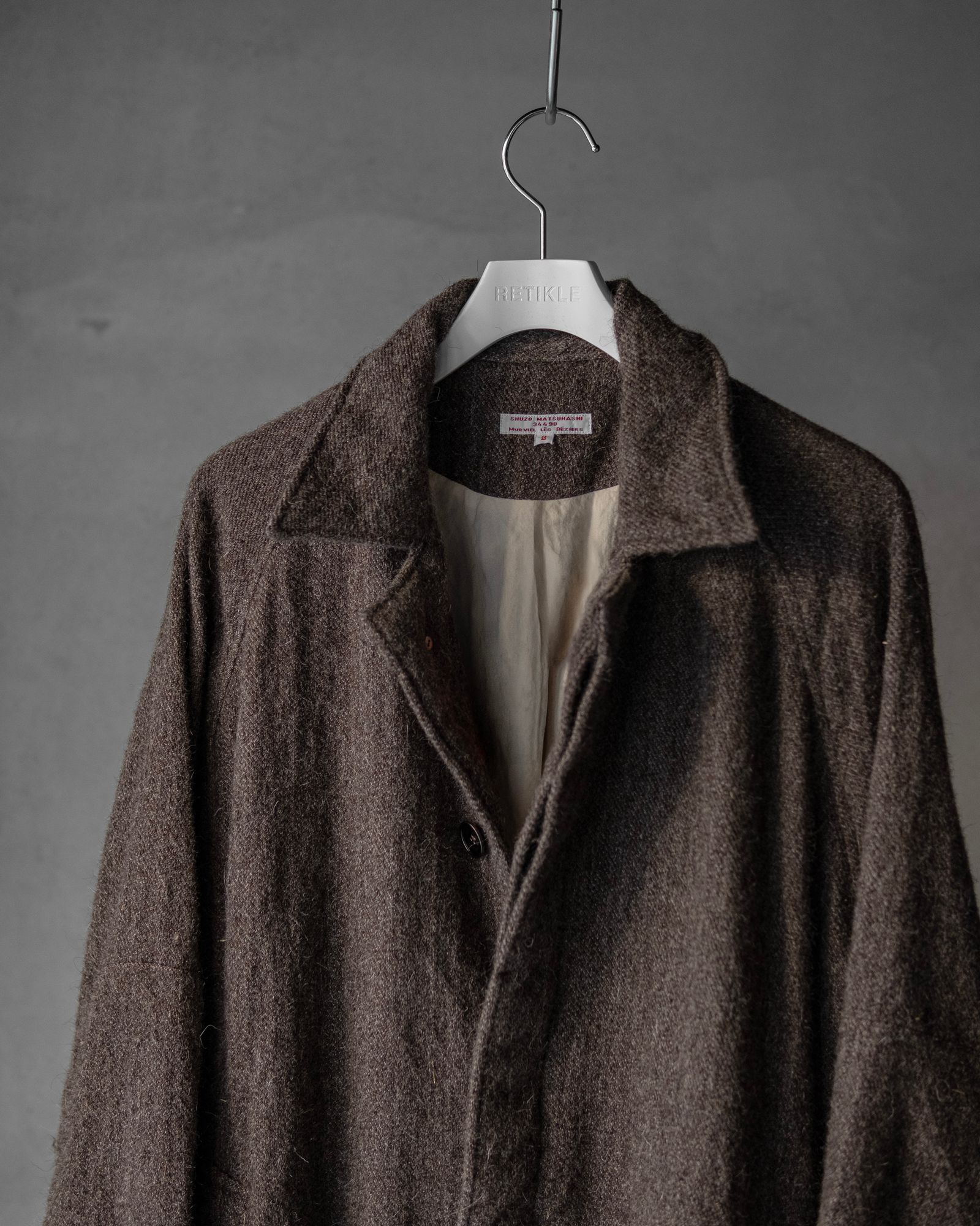 Draped Coat in Montafoner Wool / Charcoal Melange
