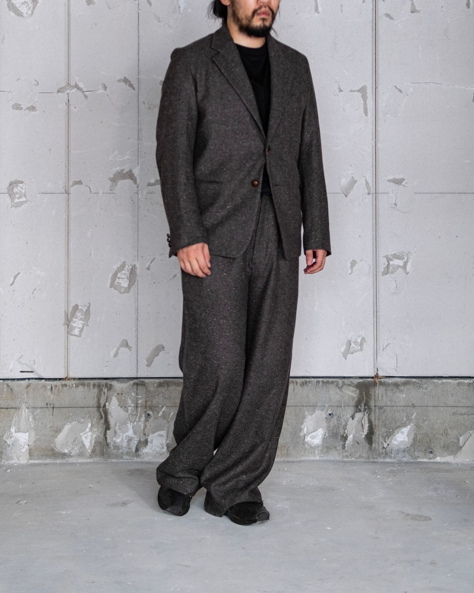 TUCKED BAGGY PANTS / MOCHA GREY