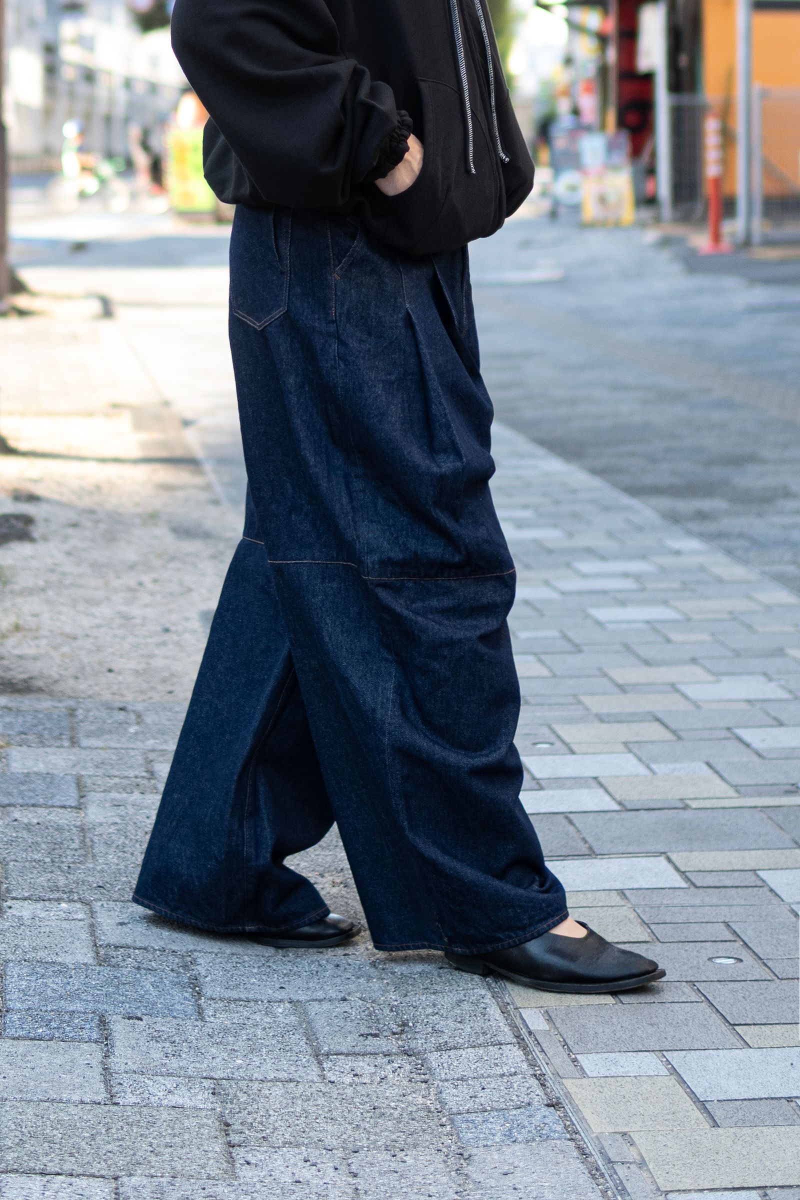 パンツ SINYAKOZUKA/OrdinaryCityBaggy/indigo XS SHINYAKOZUKA/シンヤコズカ】ORDINARY CITY BAGGY（デニムパンツ