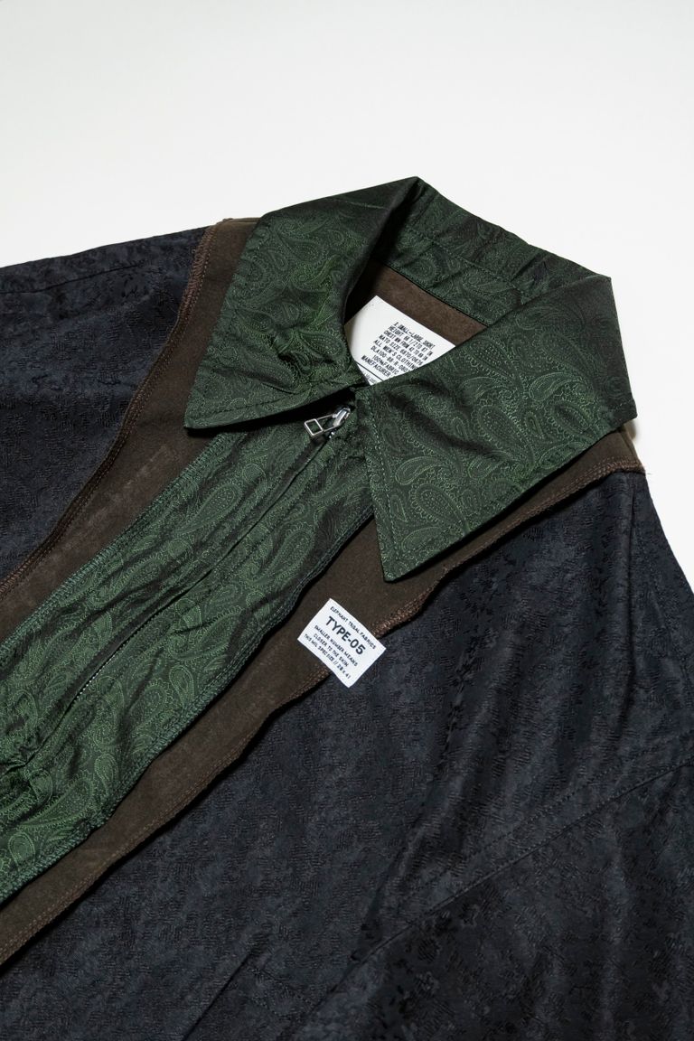 elephant TRIBAL fabrics - ROUND DRIZZLER JACKET(JACQURD) / GREEN×BLACK |  Retikle Online Store