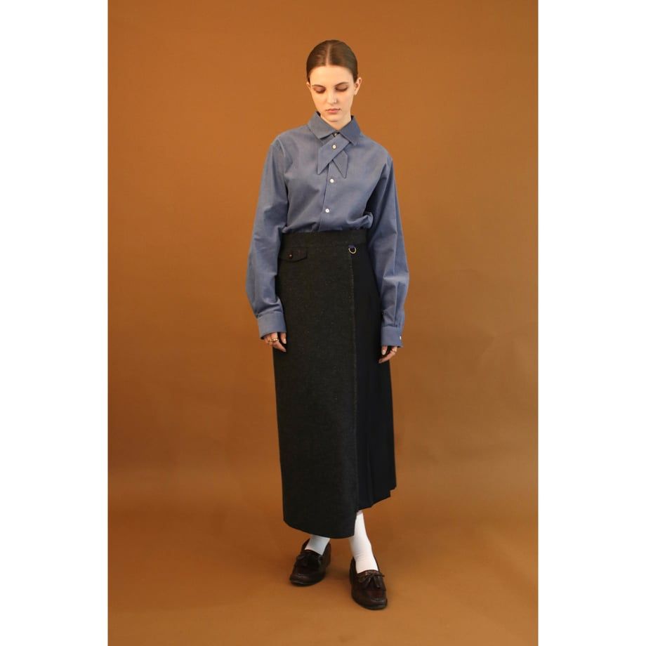 CORDUROY CROSSTIE SHIRTS / SAX BLUE