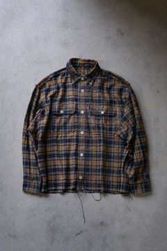 60s collar shirts / ORANGE