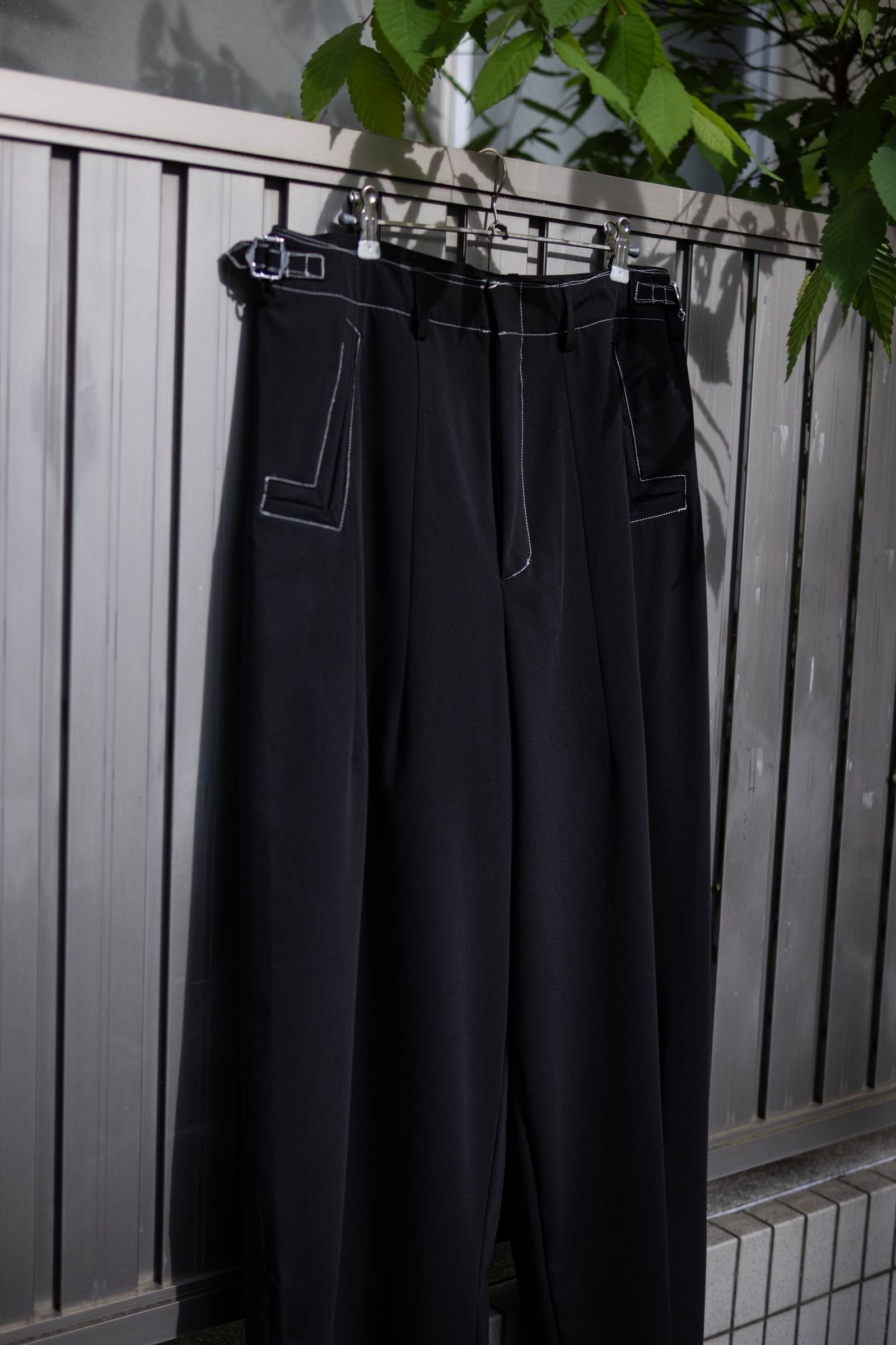 50/2 Silo Compact Gaba Wide Ceremony MC Trousers / Black