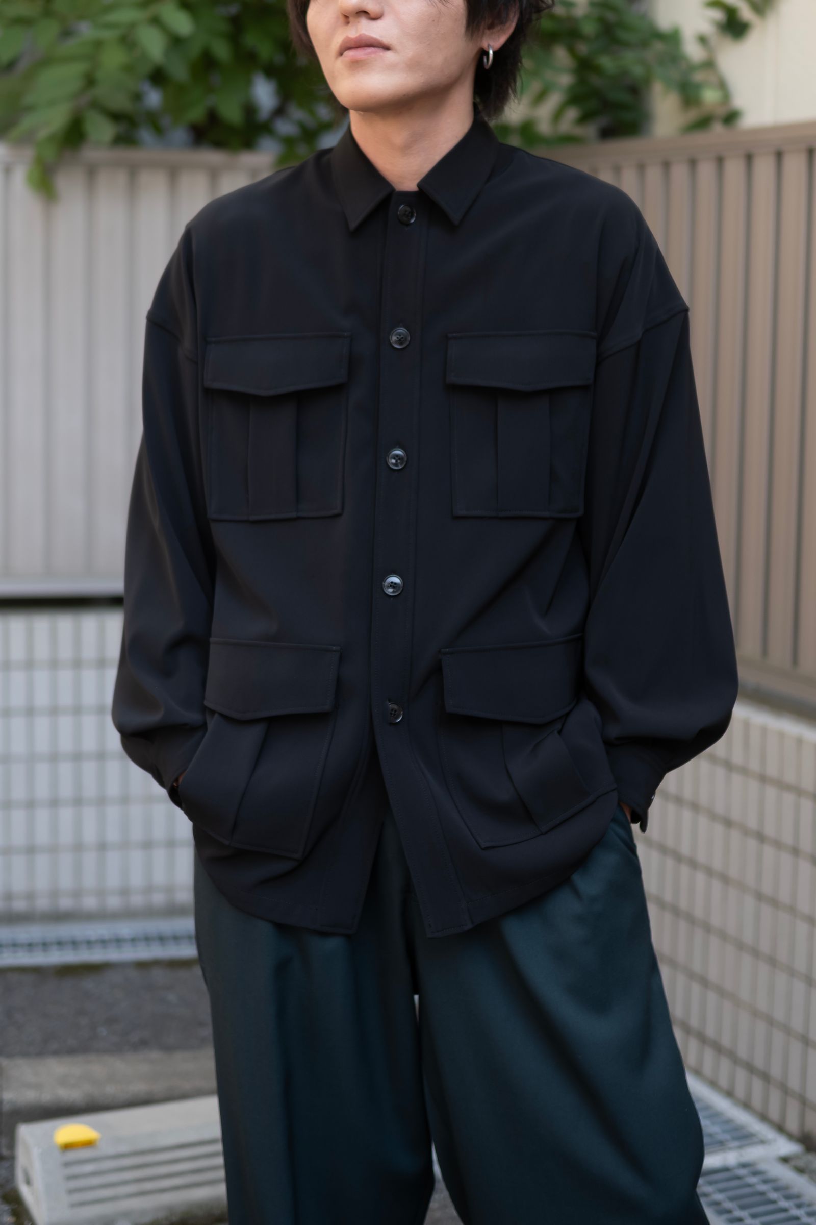 OVERSIZED SAFARI JACKET / BLACK