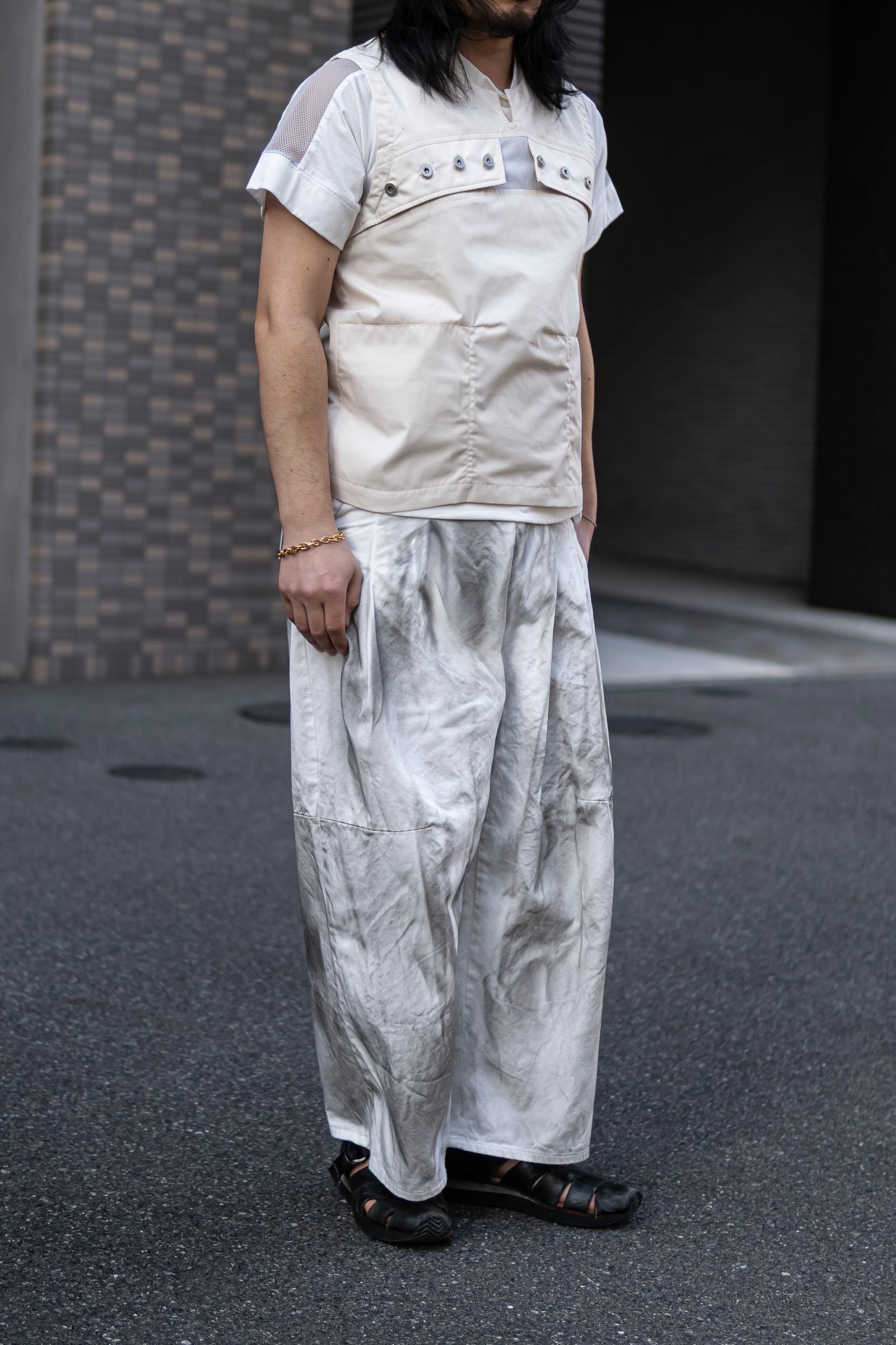 WASHED Hi, BAGGY / COLOURLESS WHITE
