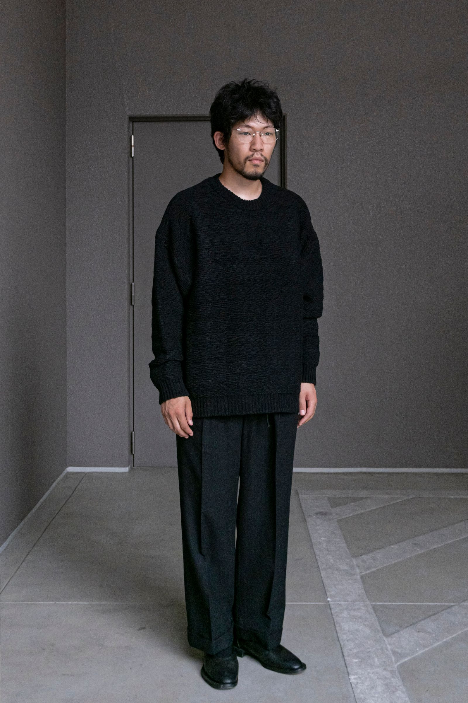 Blanc YM - Inside out Knit Pullover / Black | Retikle Online Store