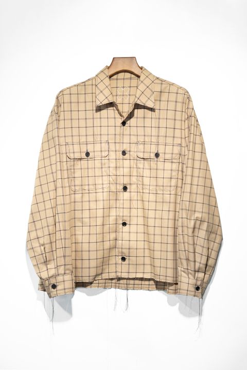 60s collar shirts / beige