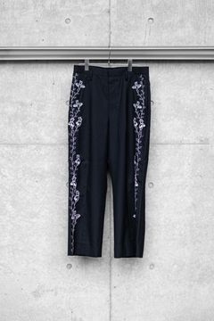 Dear, NOTHING SPECIAL TROUSERS WITH EMBROIDERY / DAWN BLACK