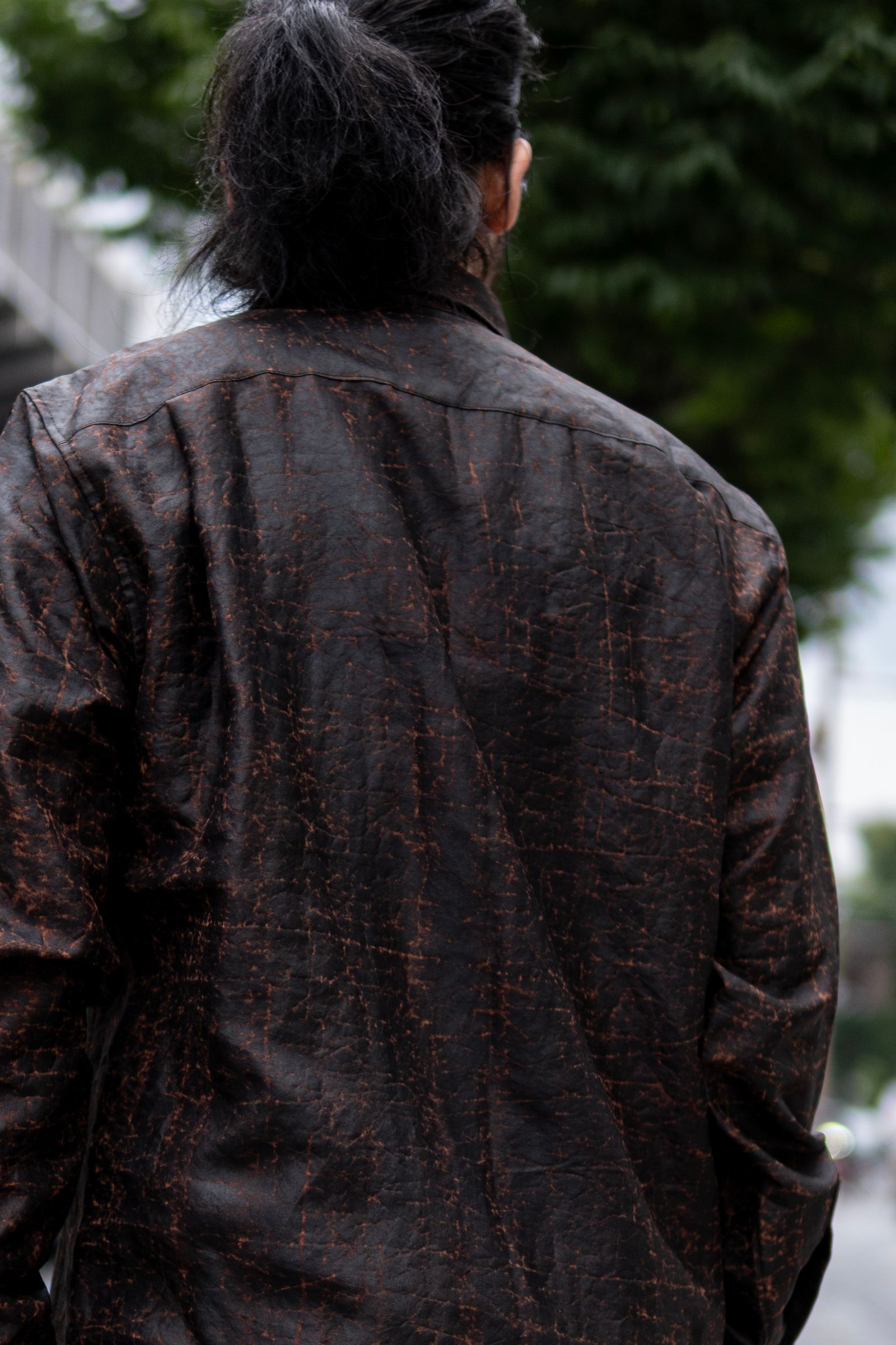 Silk Dorozome Shirt / Brown