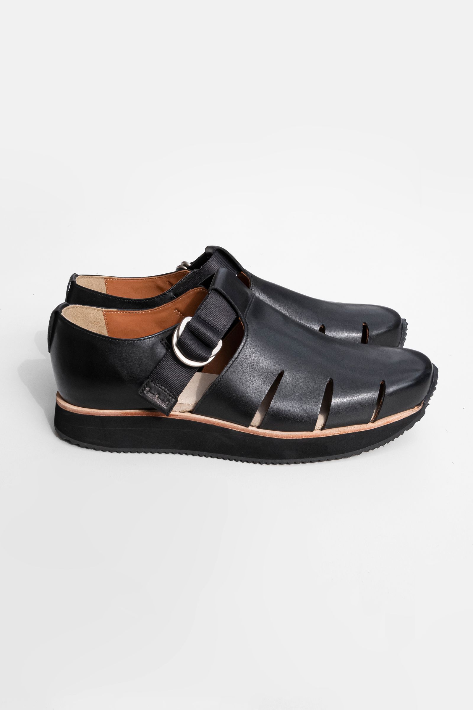 Belted gurkha shoes / Black