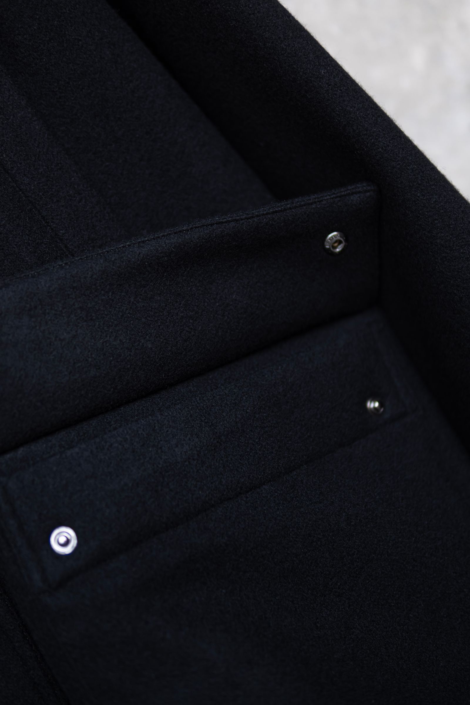 LEATHER COLLAR RIDING JACKET / BLACK