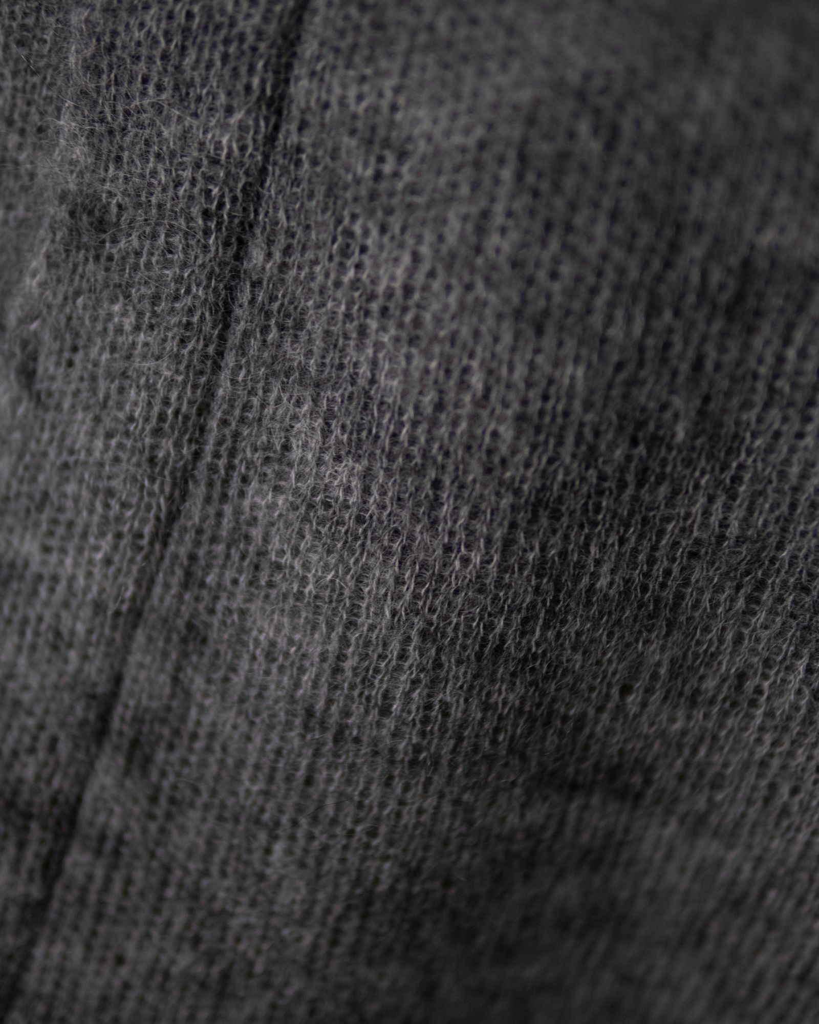 Kid Mohair Knit Shirts / Gray