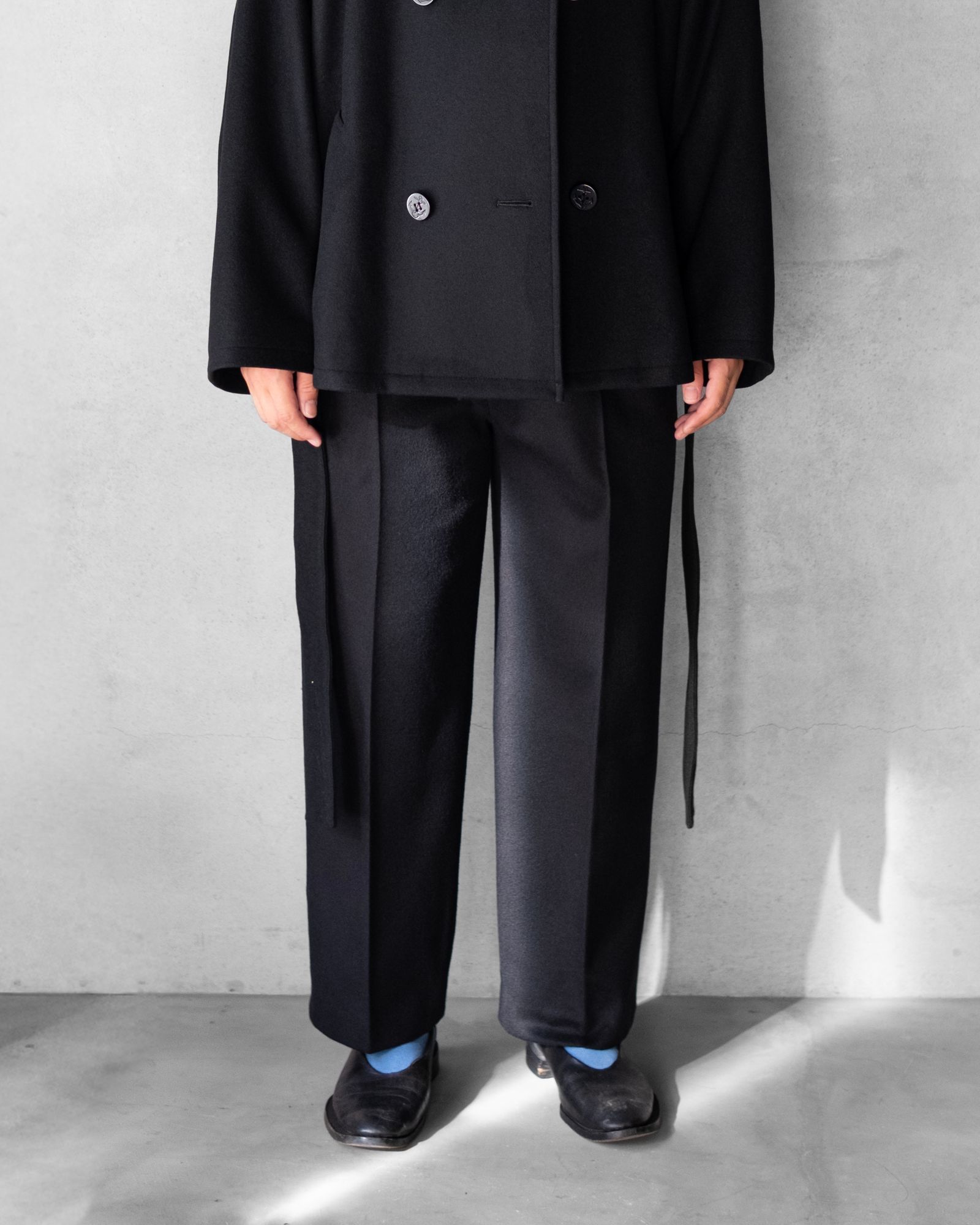 Wool Cashmere Trousers / Black