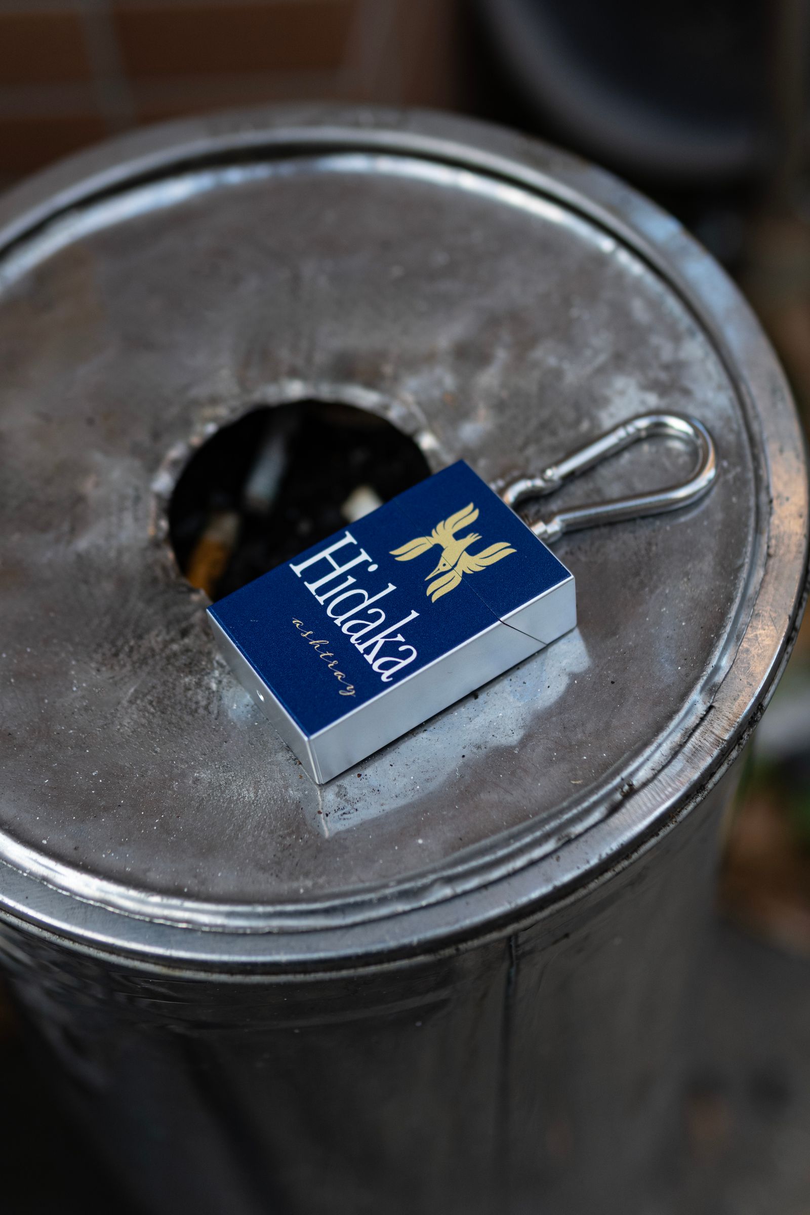 Portable Ashtray - Peace / Navy