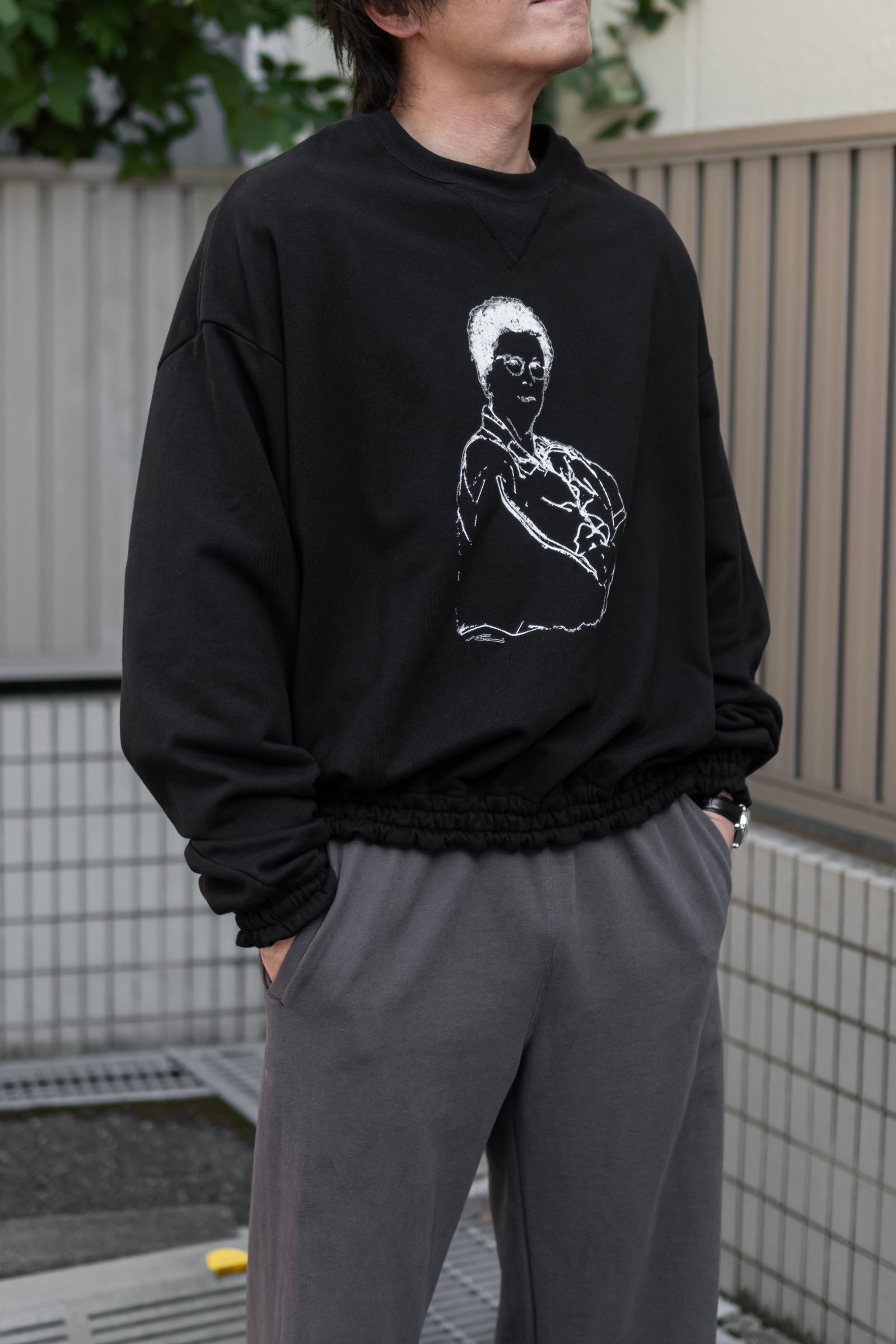 ORDINARY HOME HIS CREW WITH PRINTING / BLACK