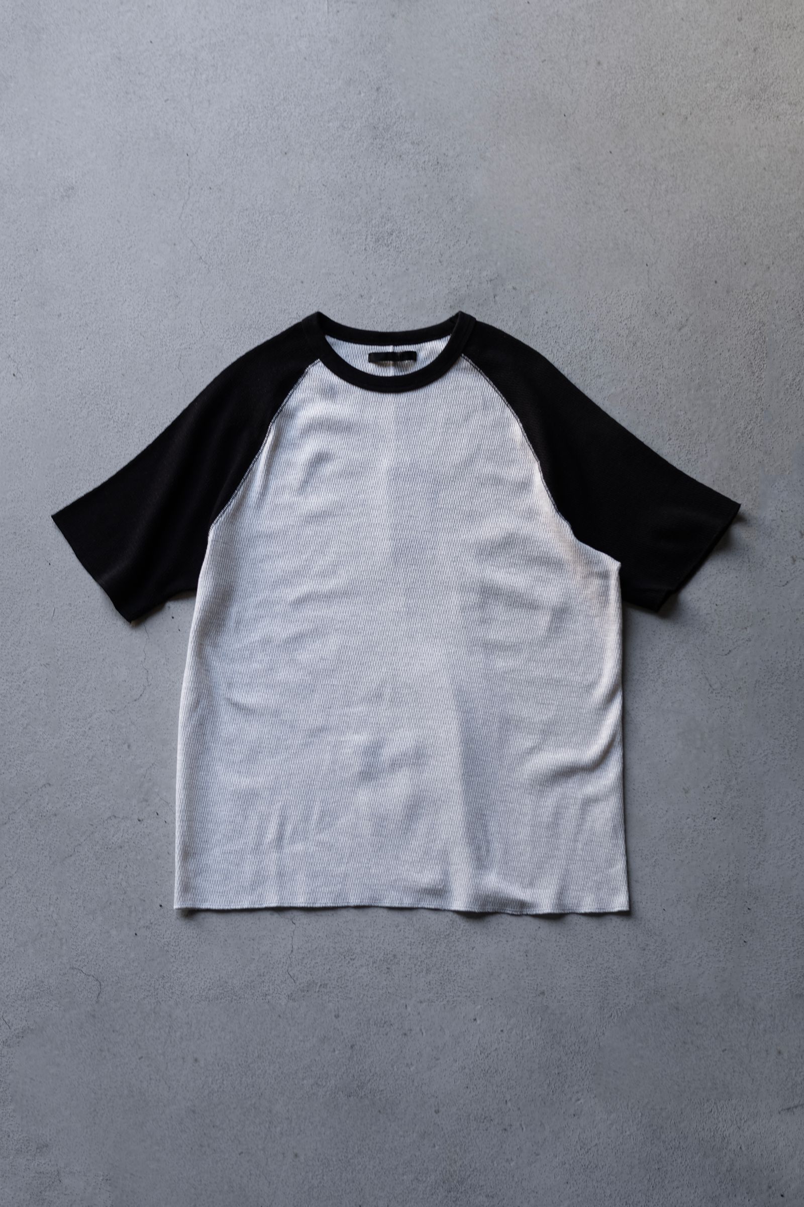 RAGLAN SLEEVE THERMAL SS / WHITE×BLACK