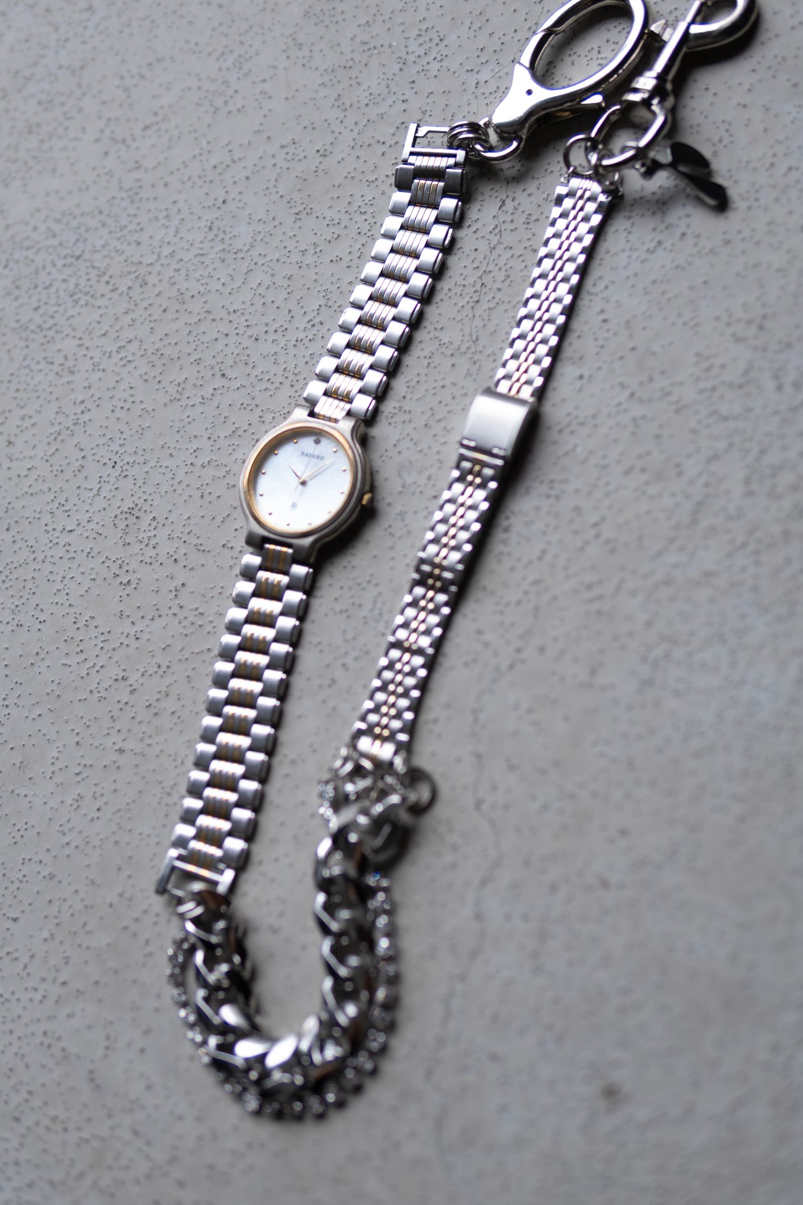 VINTAGE WATCH LINKS CHAIN / SILVER