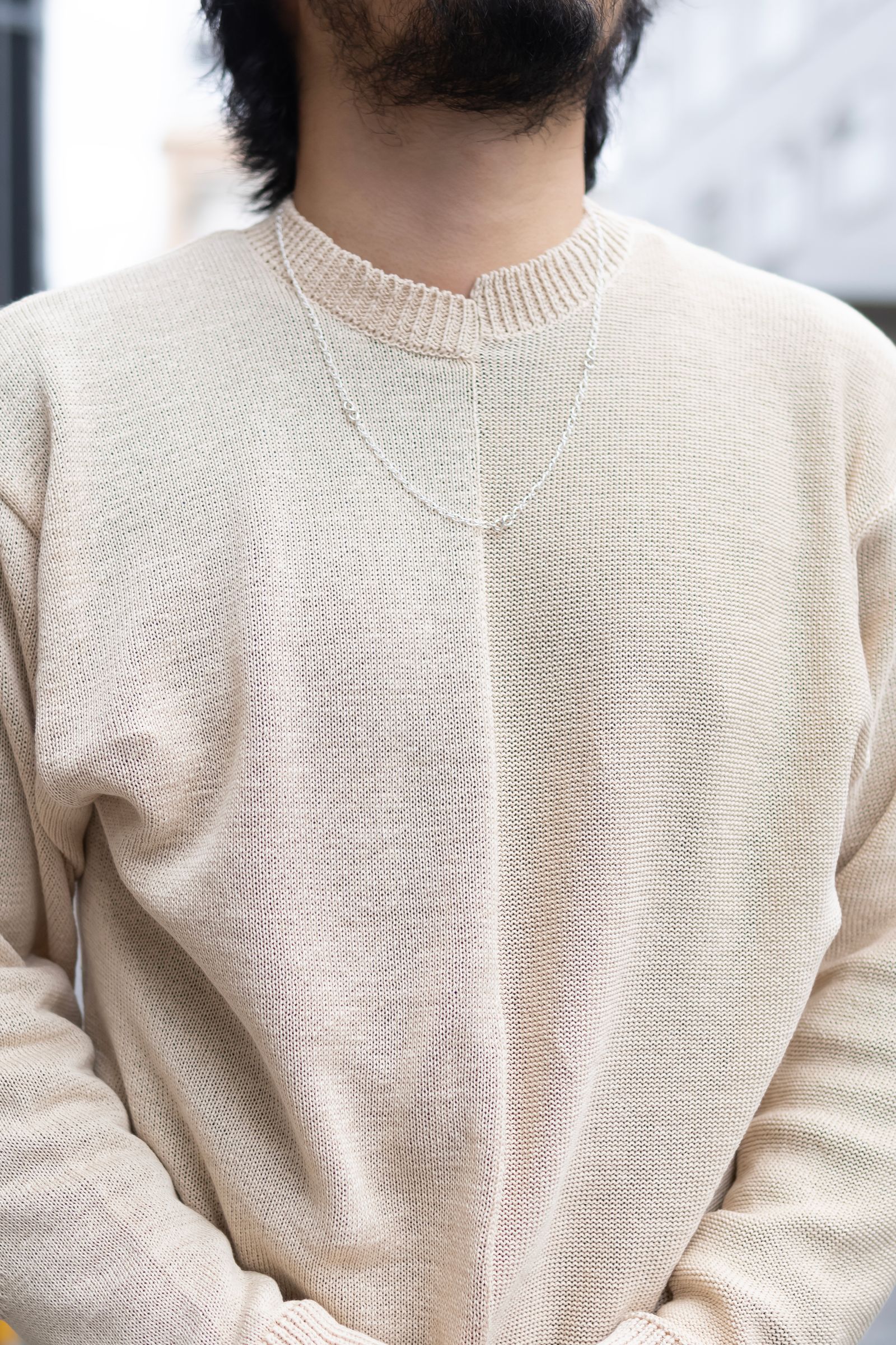 Silver Cross-Over Necklace / Silver