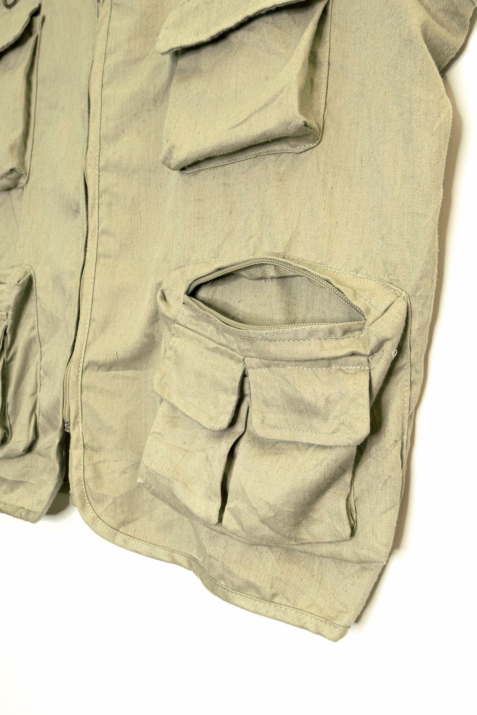 Remake Dye Viscose Fishing Vest / リメイク製品染めフィッシングベスト