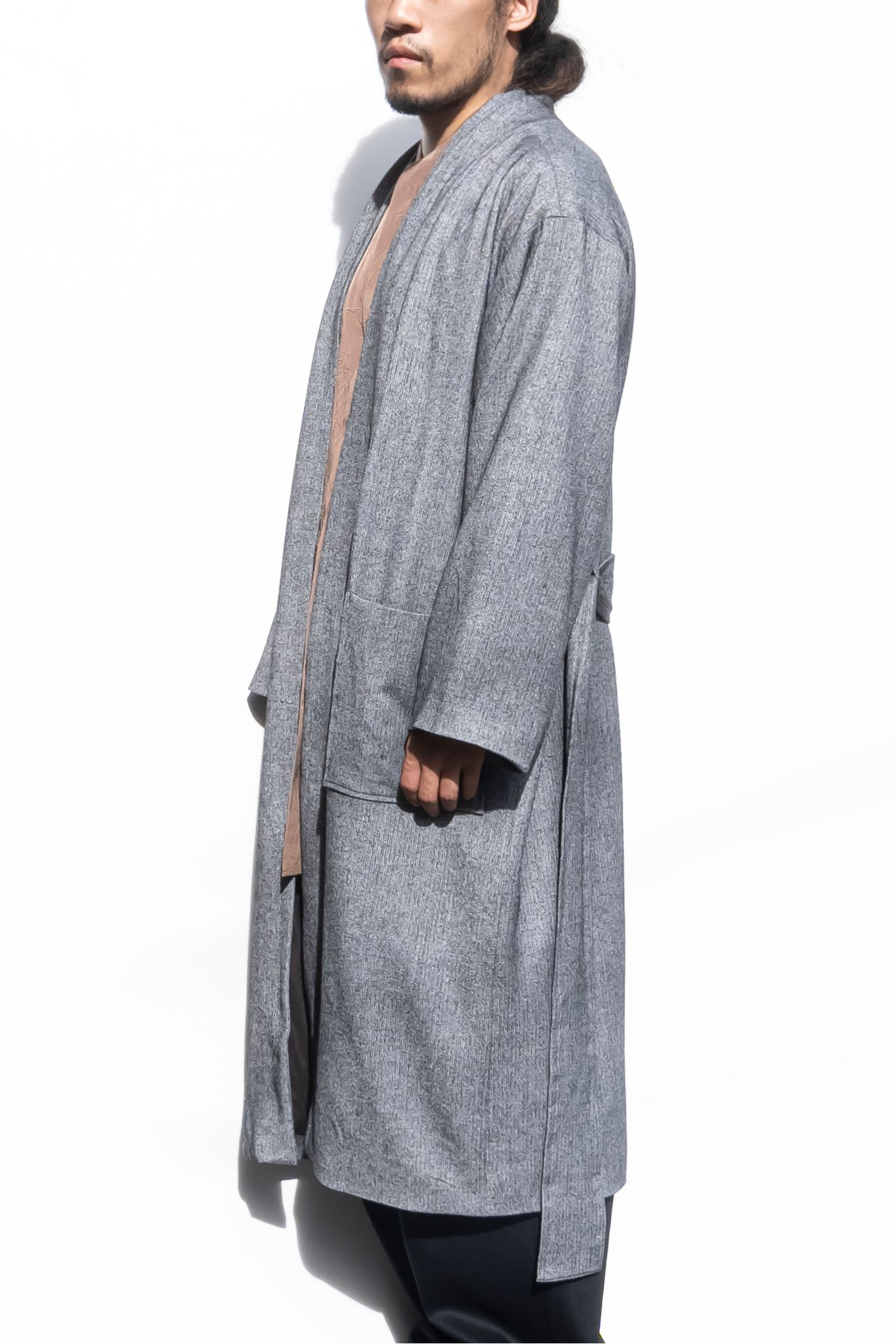 ATHA - CLASSICAL HERRINGBONE NORAGI LONG COAT / GRAY | Retikle