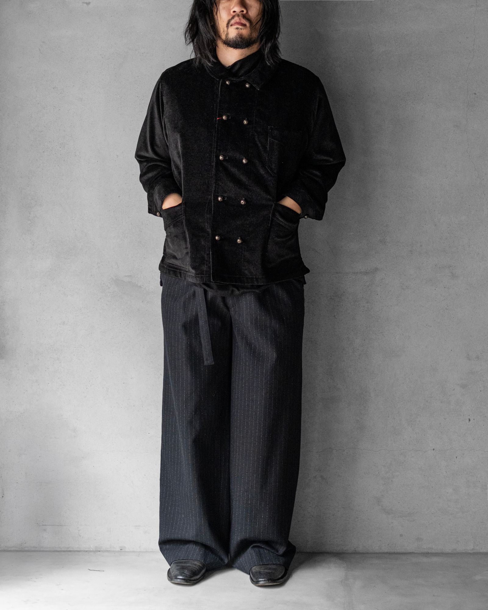 DOUBLE BREASTED COVERALL / BLACK