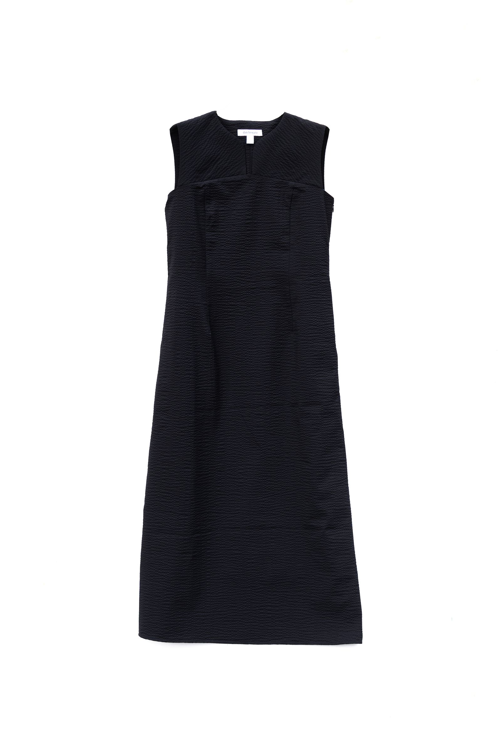 Seersucker Dress / Black