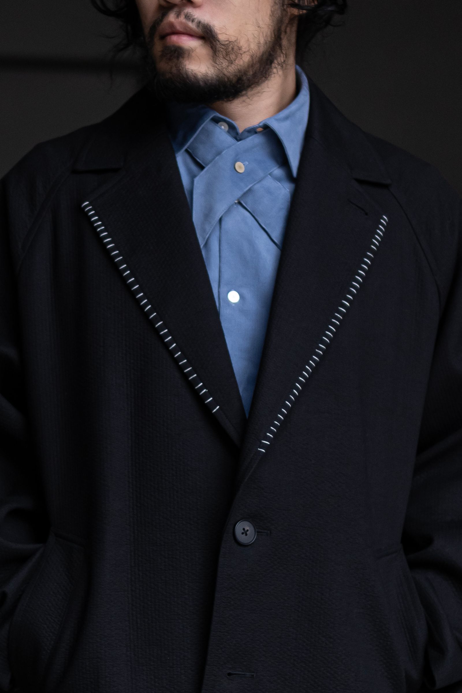 CORDUROY CROSSTIE SHIRTS / SAX BLUE