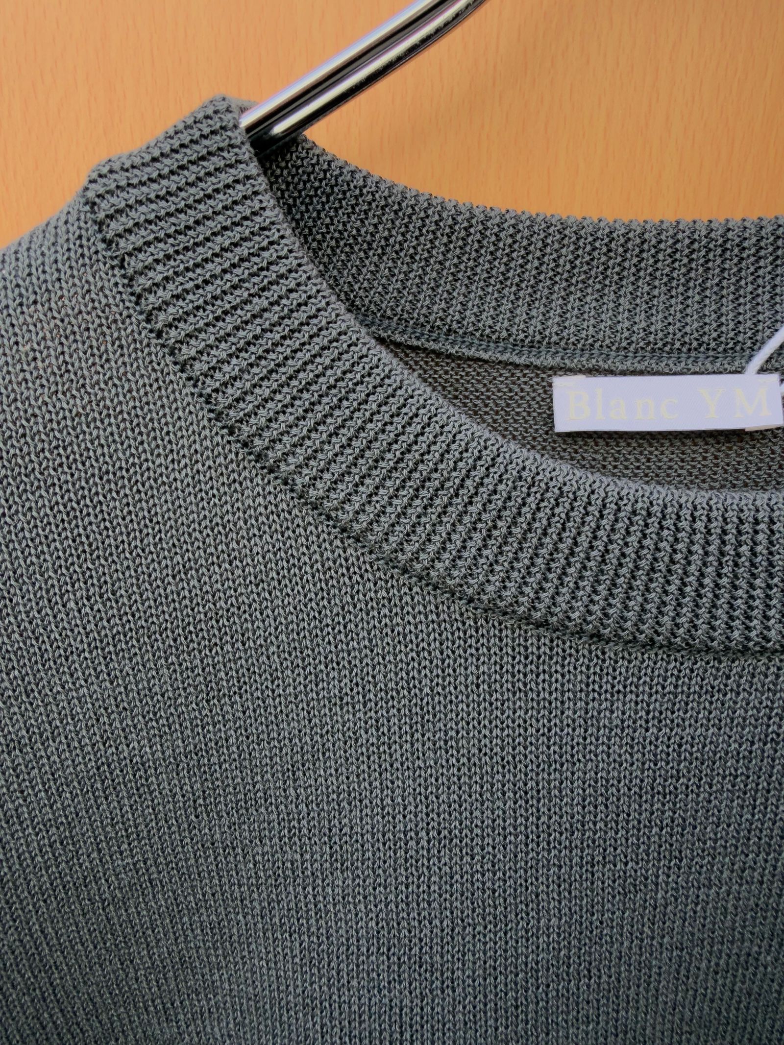 Wide knit T-Shirt / Gray