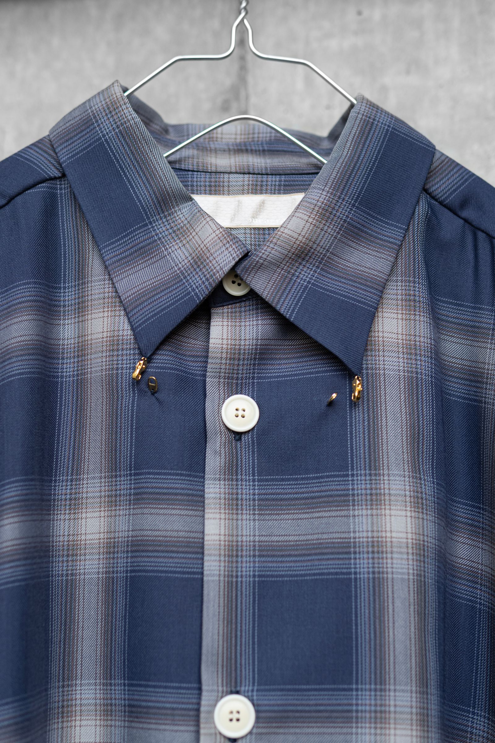 Ombre check SH / blu