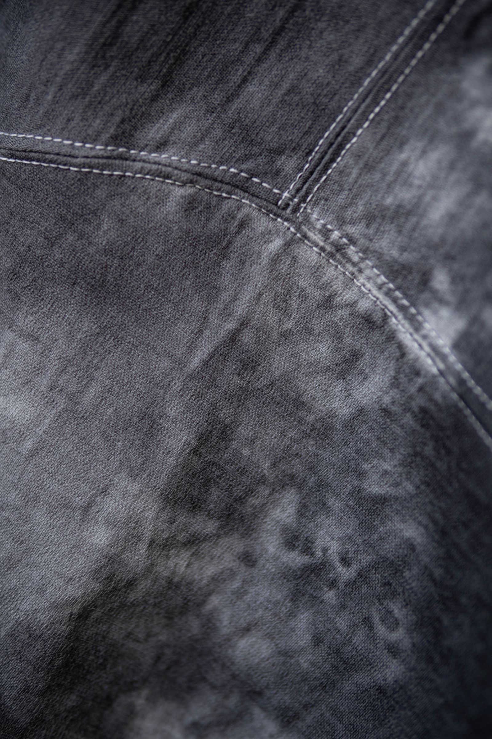 【INNAT×KANEMASA PHIL.】WOOL TIE-DYE FOOTBALL TEE / Black