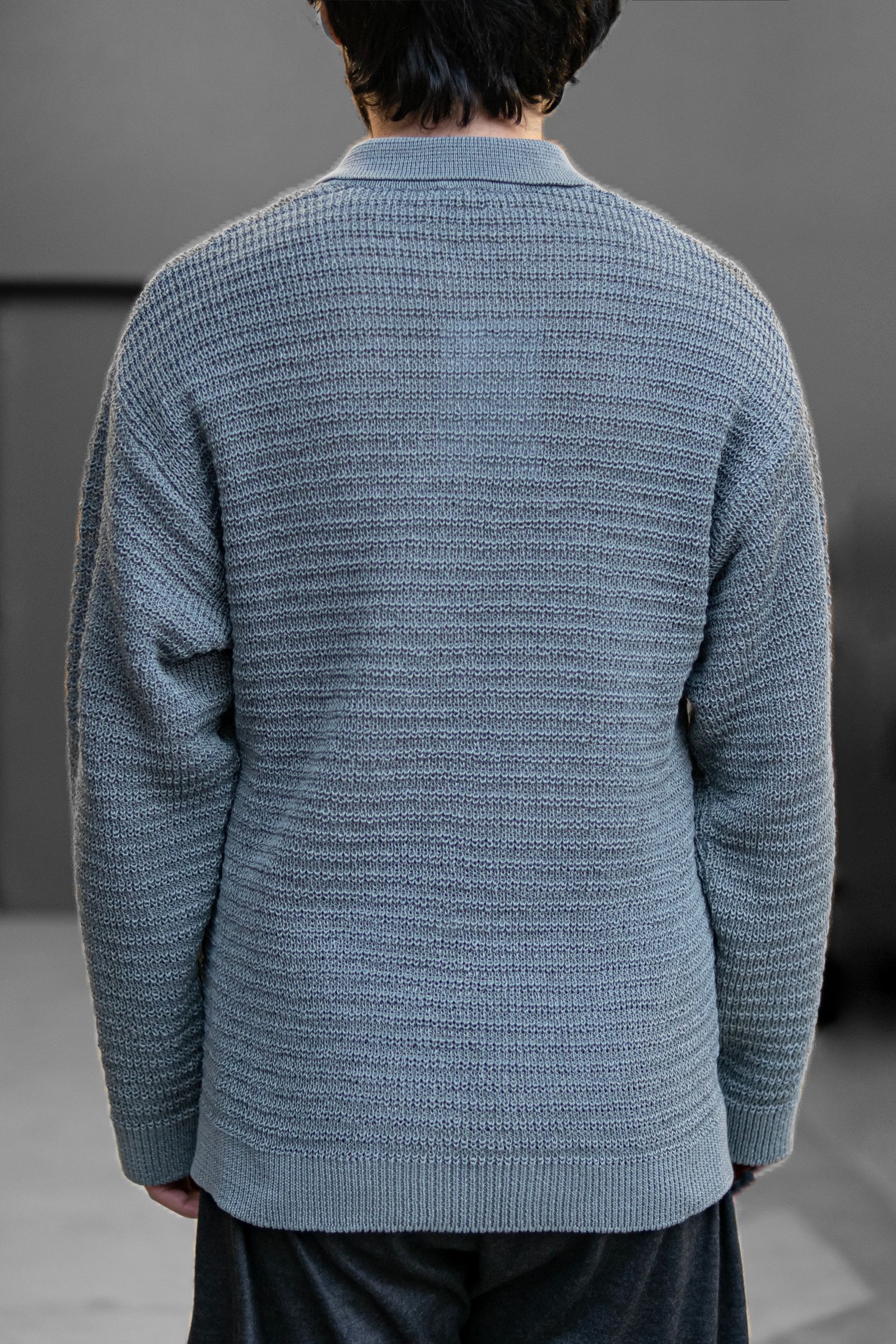 Blanc YM - Skipper Knit Shirt / Slate Gray | Retikle Online Store