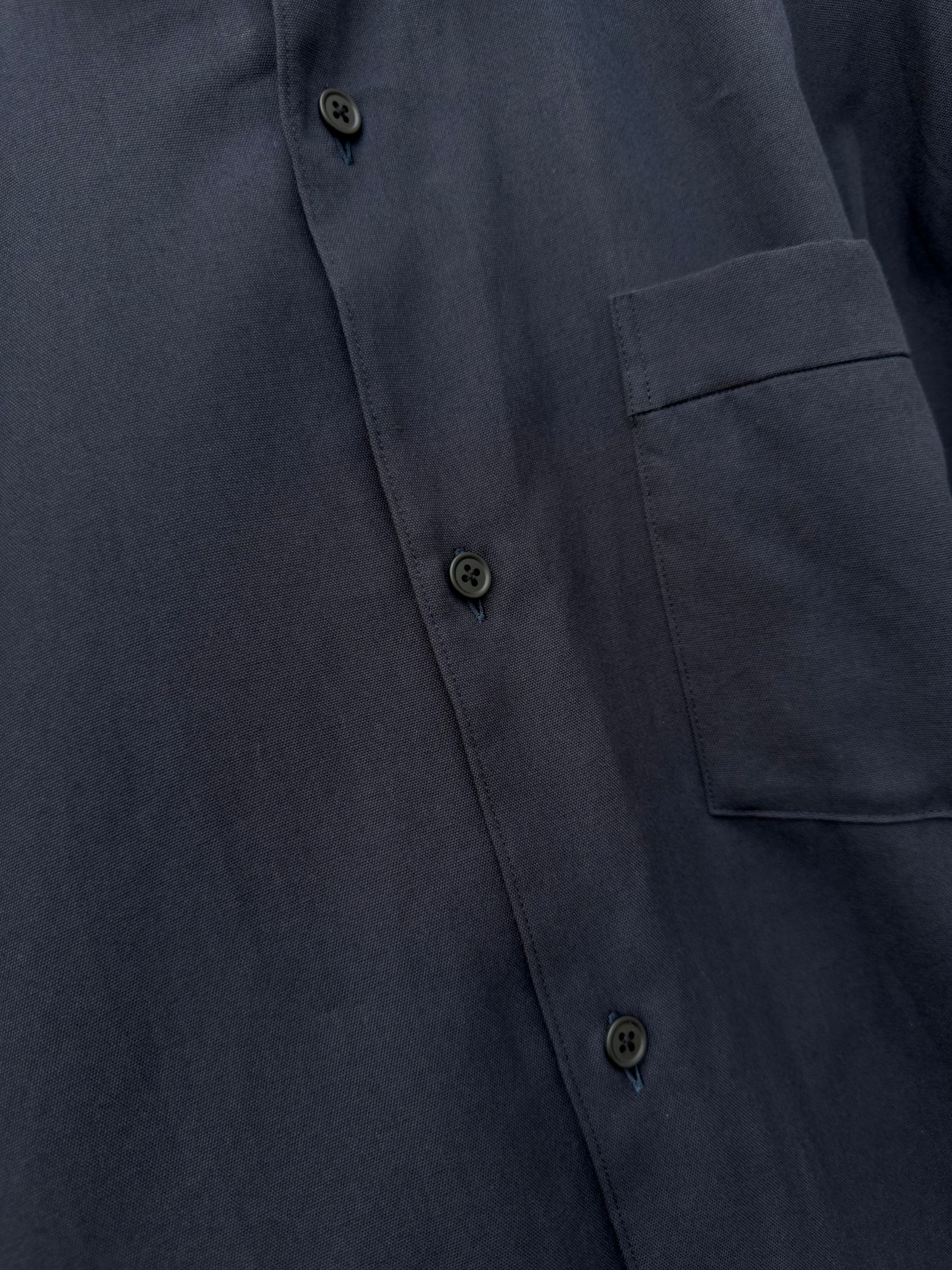 Soft Oxford Wide Shirts / Navy