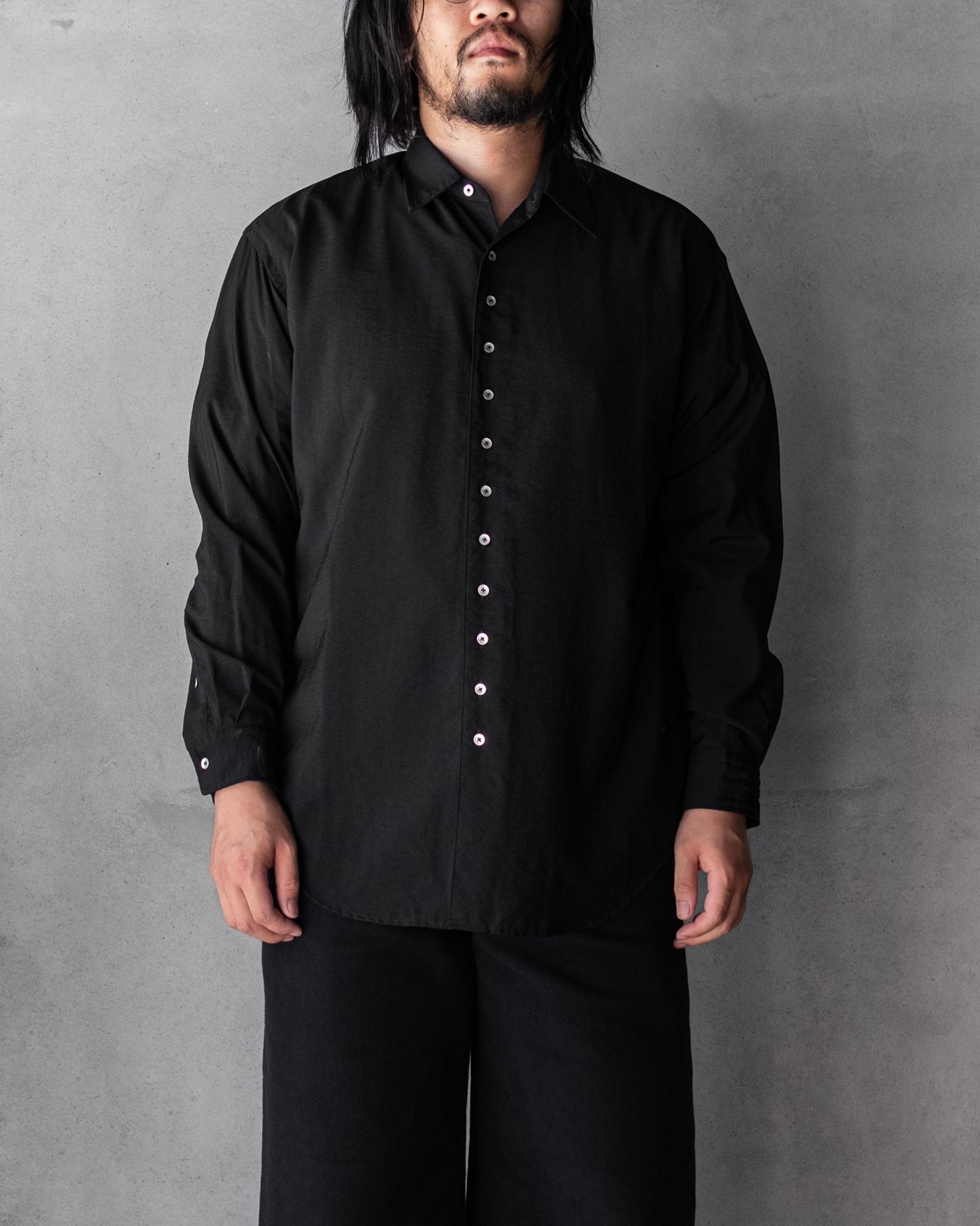 【exclusive】Regular Colar Shirts / Black