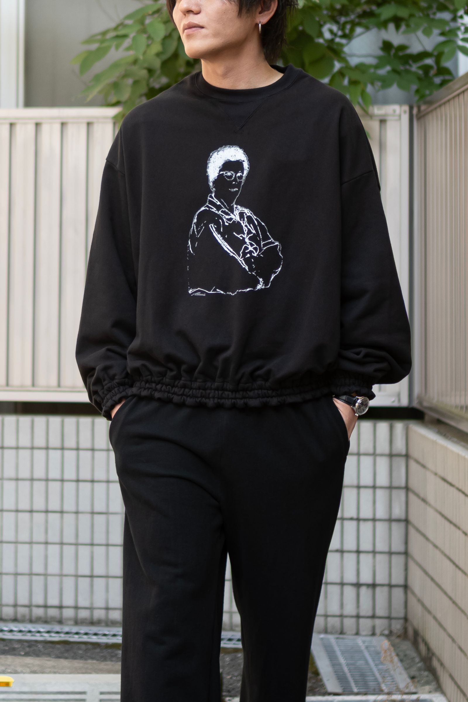 ORDINARY HOME HIS CREW WITH PRINTING / BLACK
