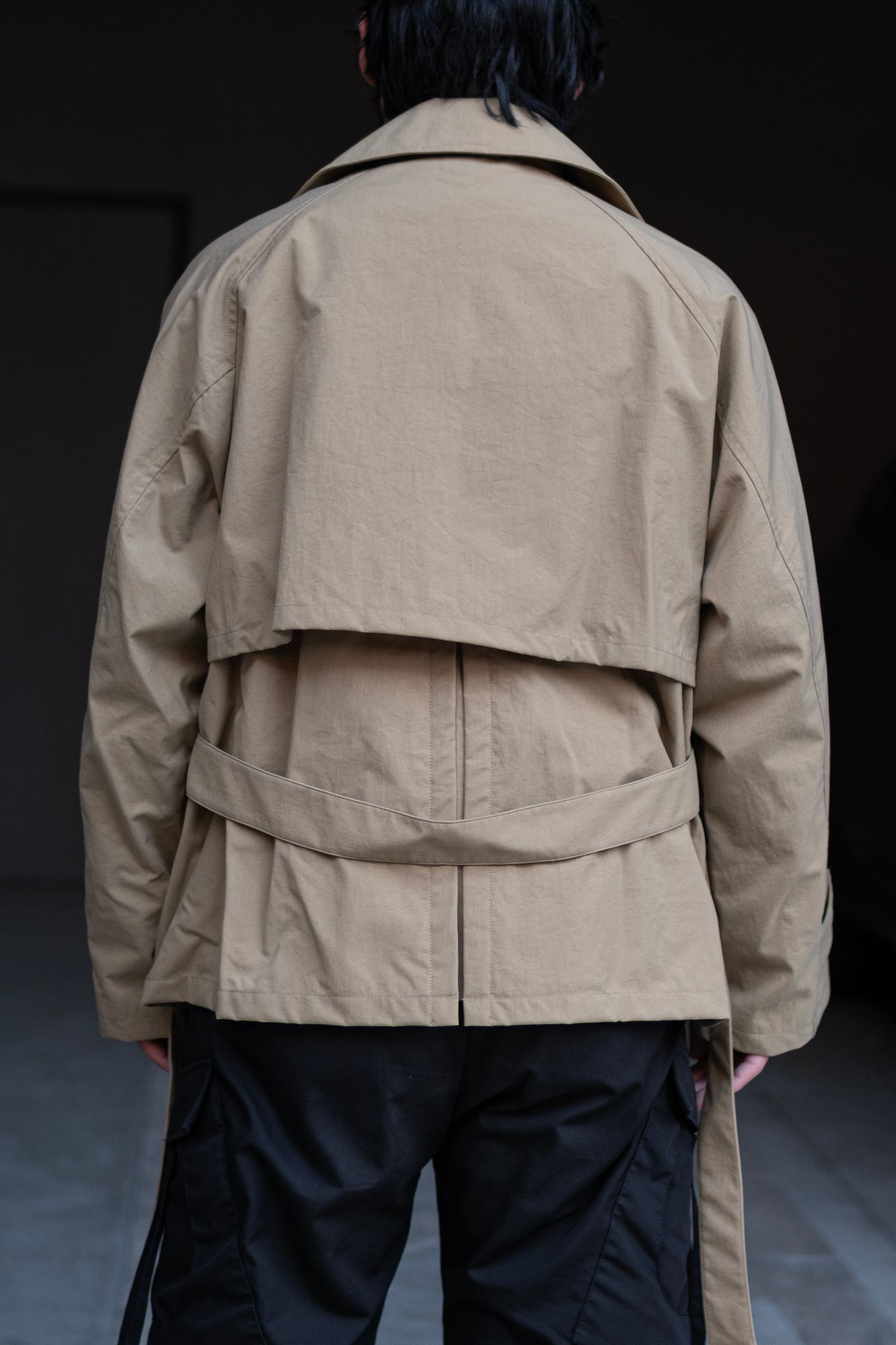 Short Trench Coat / Dull beige