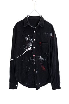 Remake Paint Black Shirts / リメイクペイントシャツ