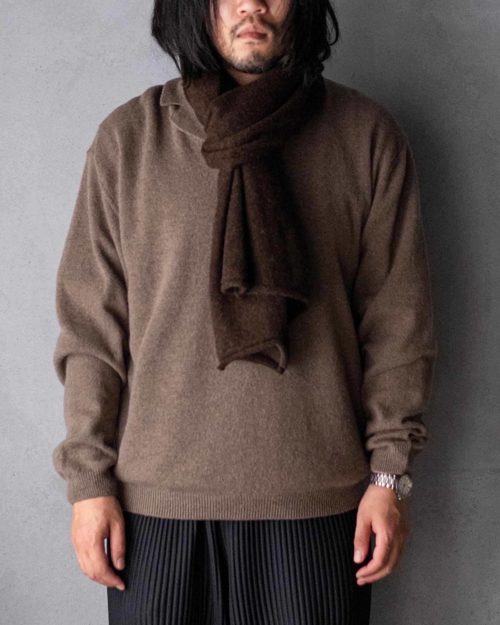 Baby Alpaca Muffler / Deep Brown