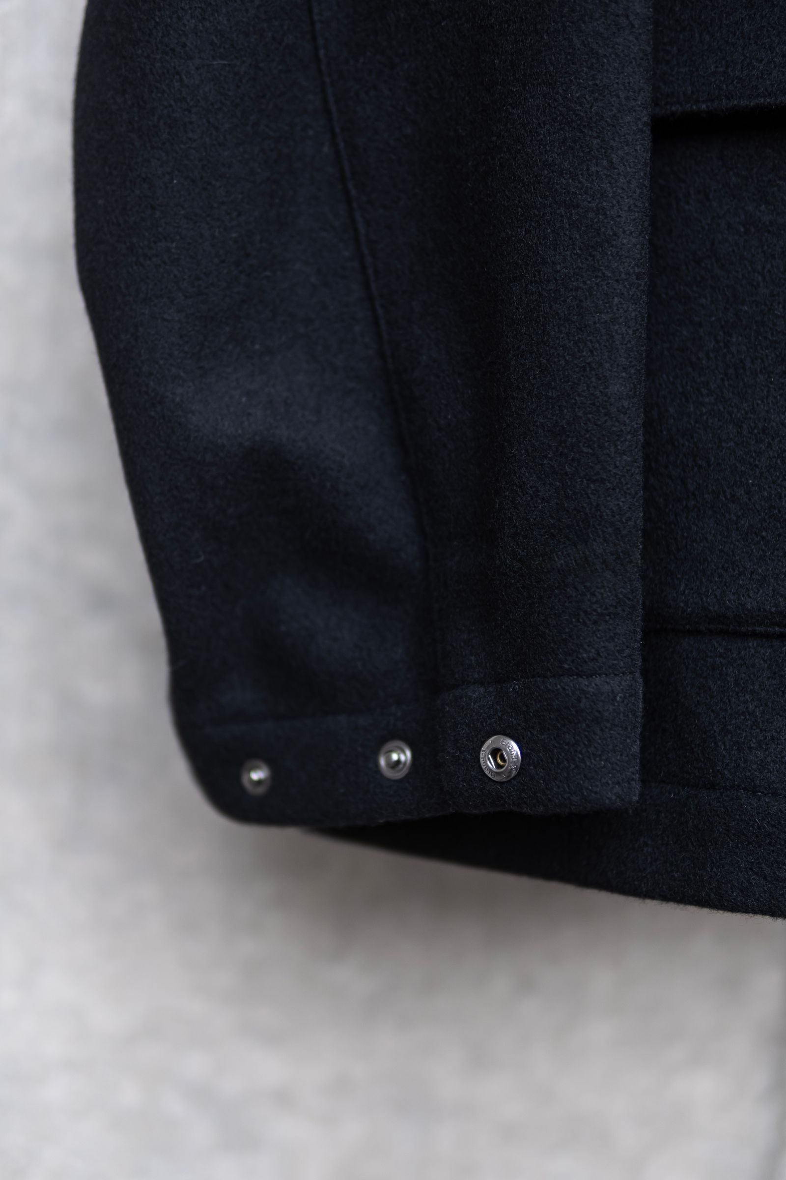 LEATHER COLLAR RIDING JACKET / BLACK