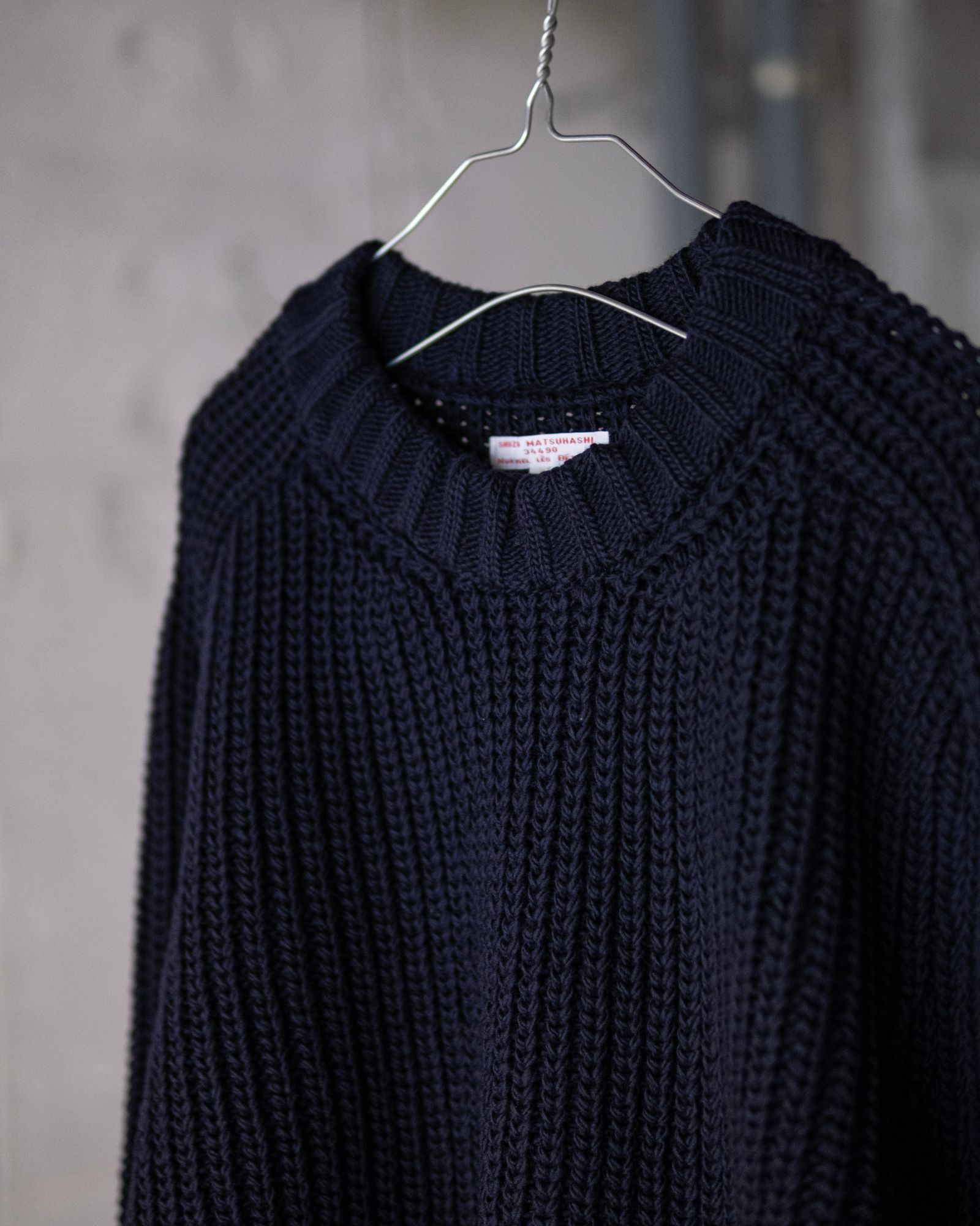 Belt Slit Knit in Mérinos d'Arles / Navy
