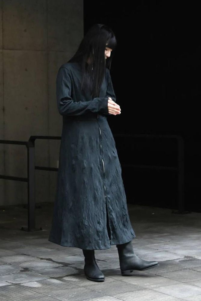 Ryoyu zipup onepiece / Black