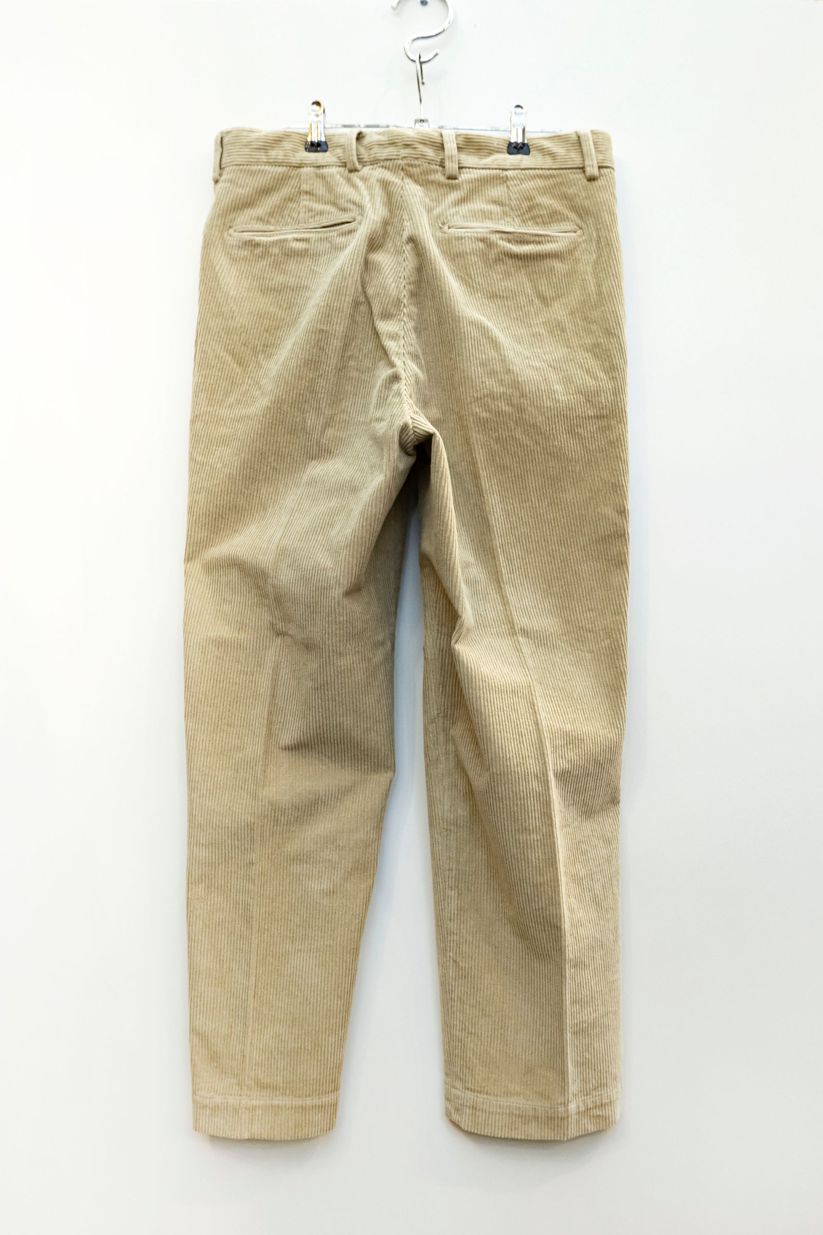 8walle Corduroy 1tuck Wide Pants / BEIGE