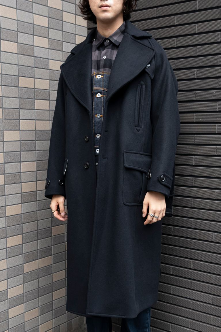 SUGARHILL - WOOL MELTON COAT / PURE BLACK | Retikle Online Store