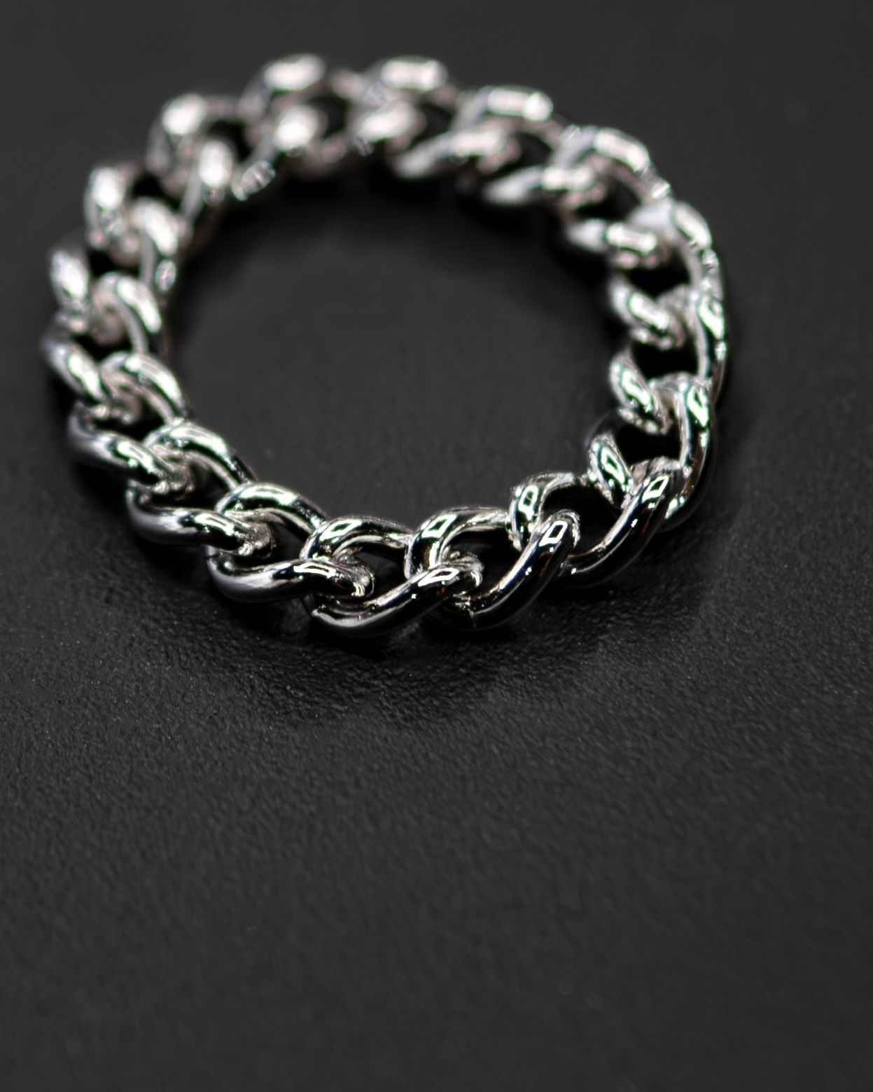 Authentic Chain Ring Narrow / Silver