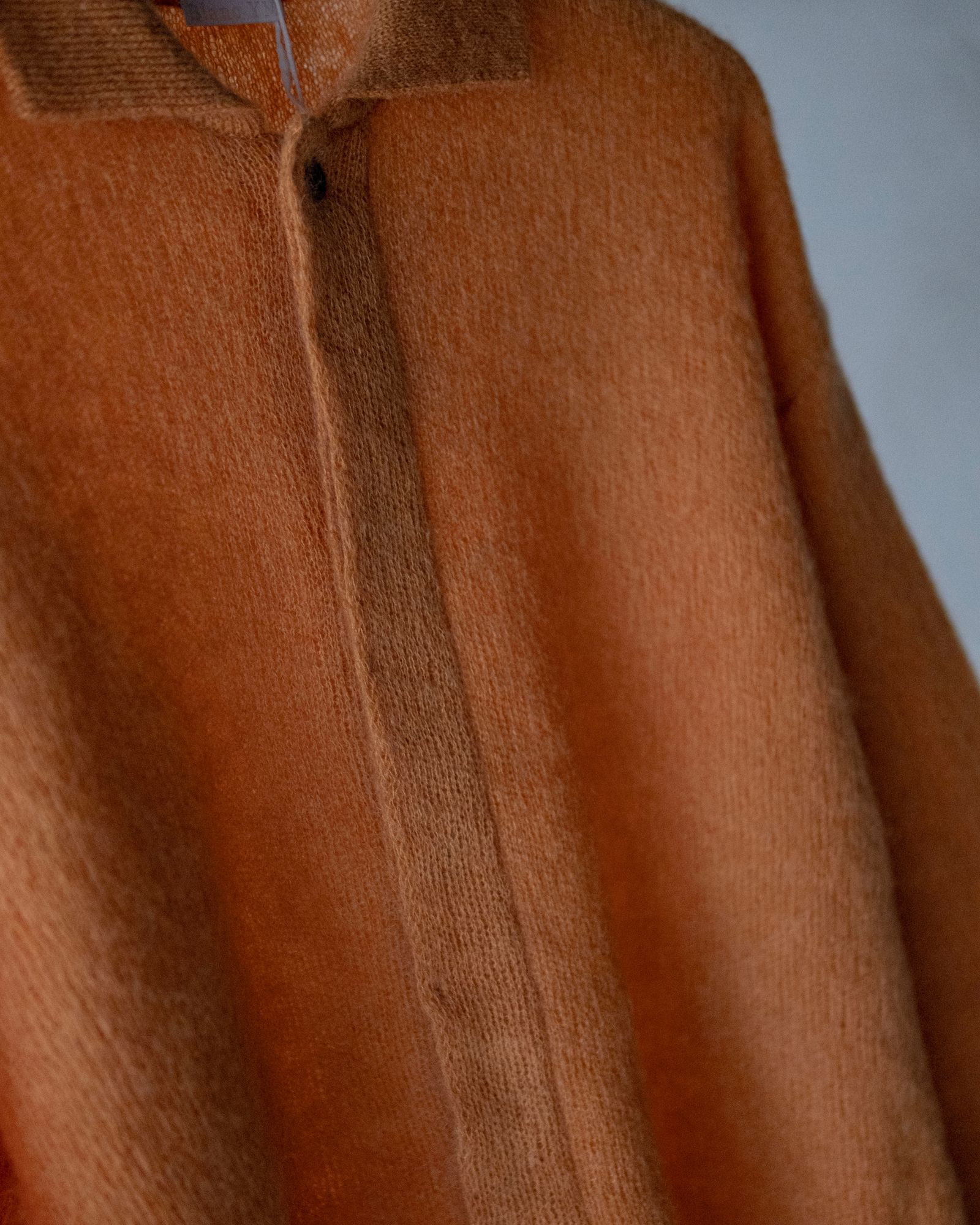 Kid Mohair Knit Shirts / Orange