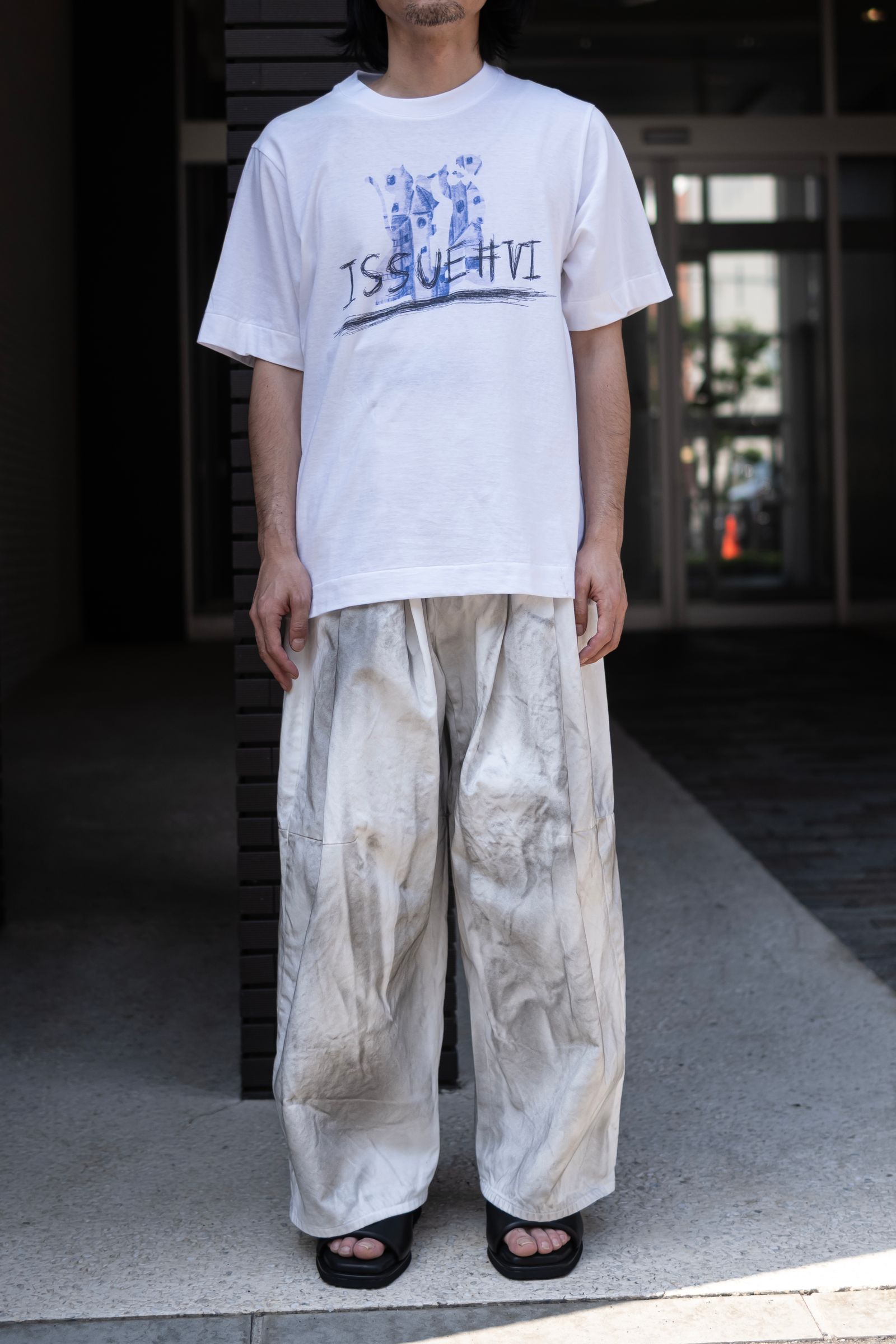 WASHED Hi, BAGGY / COLOURLESS WHITE