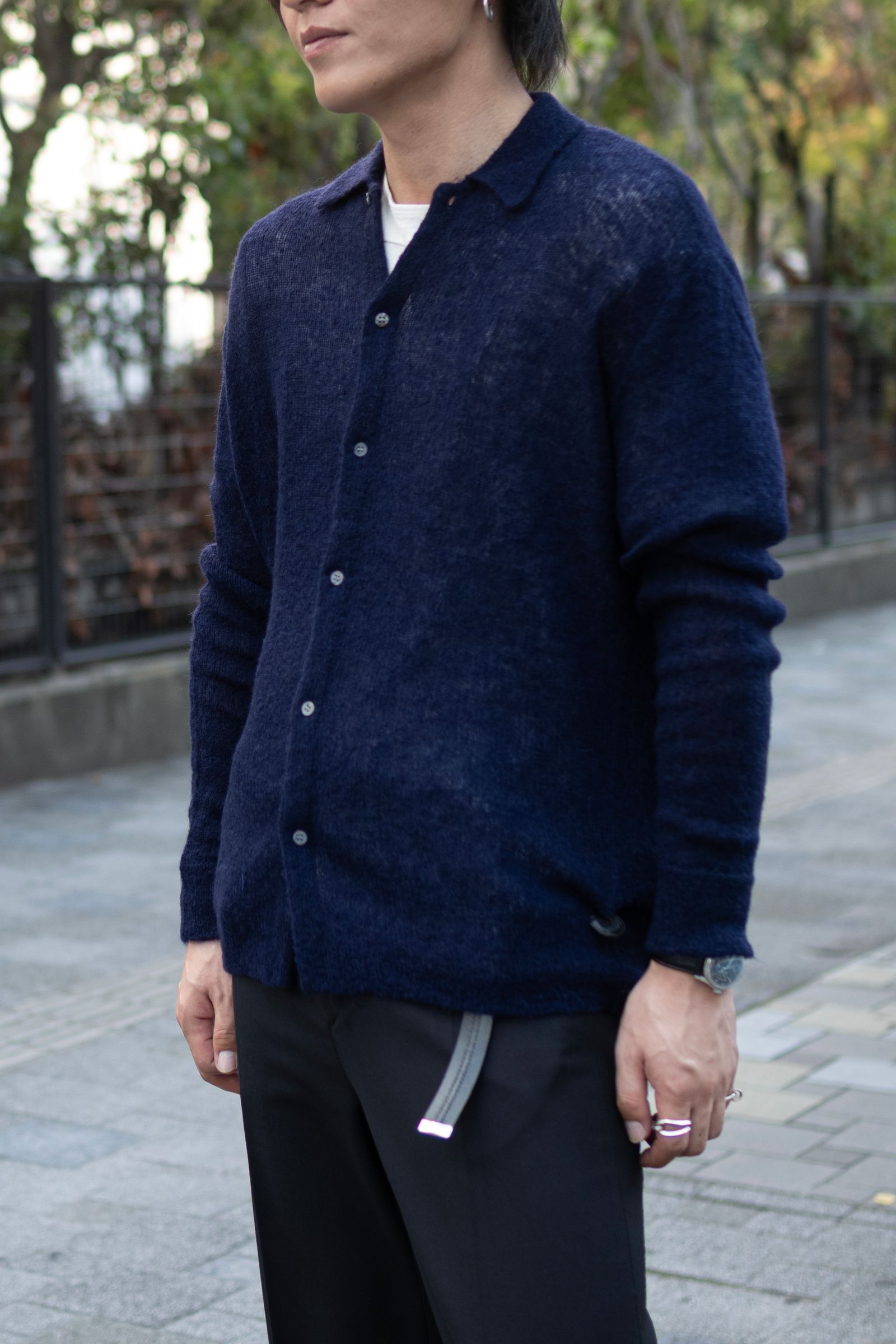NOTHING SPECIAL KNITTED SHIRT / DAYBREAK NAVY